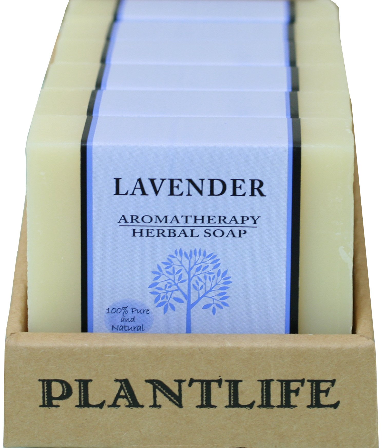 Plantlife Lavender 6-pack Bar Soap - Moisturizing and Soothing Soap for Your Skin - Hand Crafted Using Plant-Based Ingredients - Made in California 4oz Bar