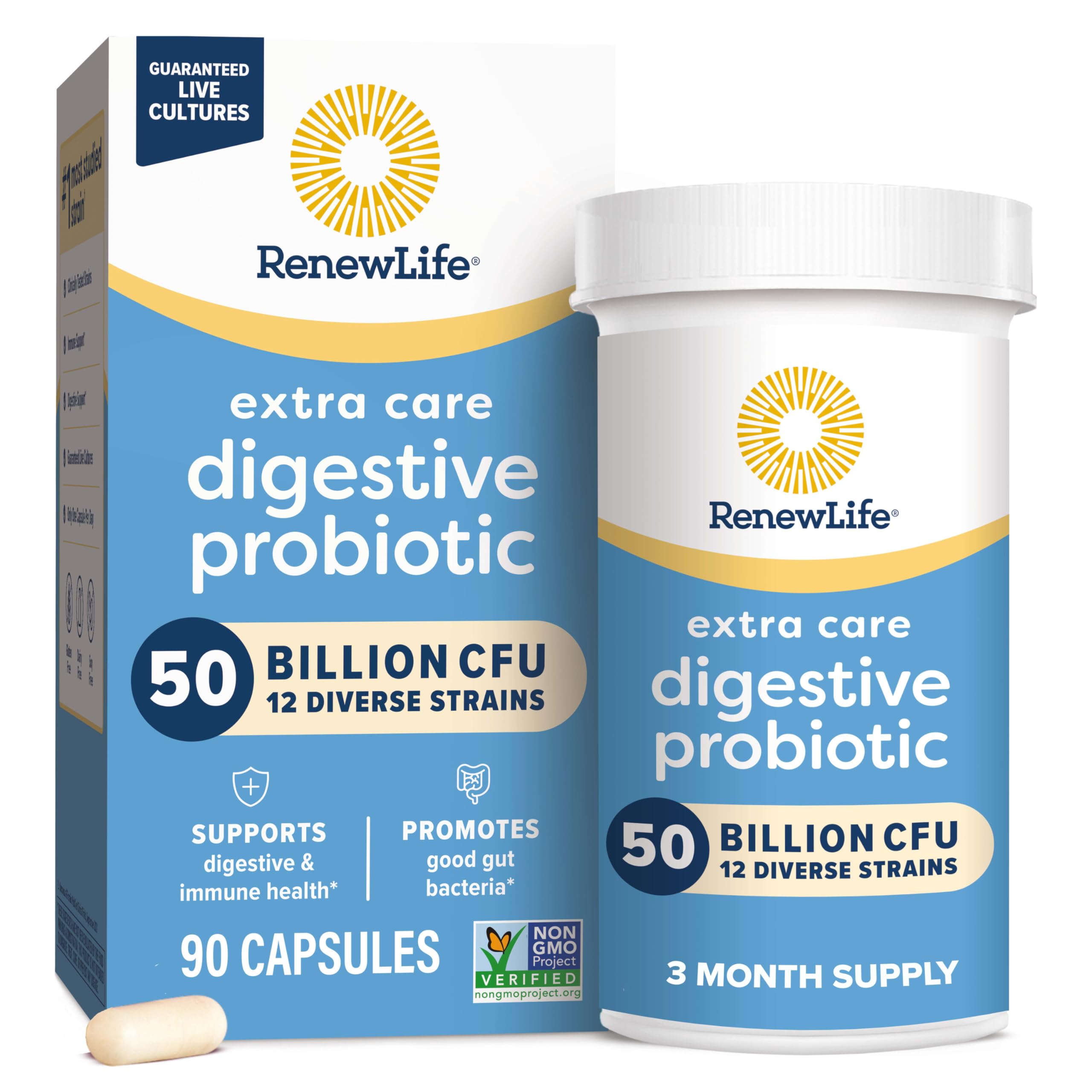 Renew Life Ultimate Flora Extra Care Probiotic 50 Billion (Formerly Critical Care), 90 Count