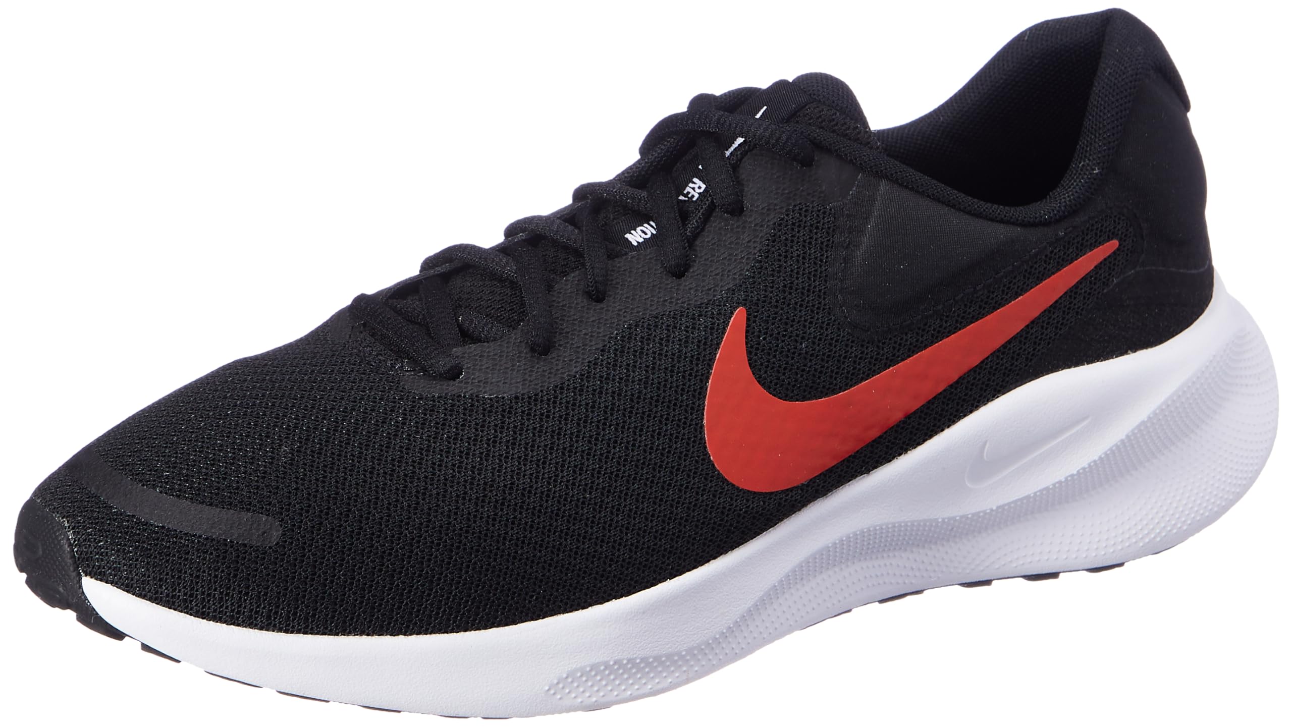 NikeMens Revolution Running Shoes 7-Black/University Red-White-Fb2207-003-7 UK