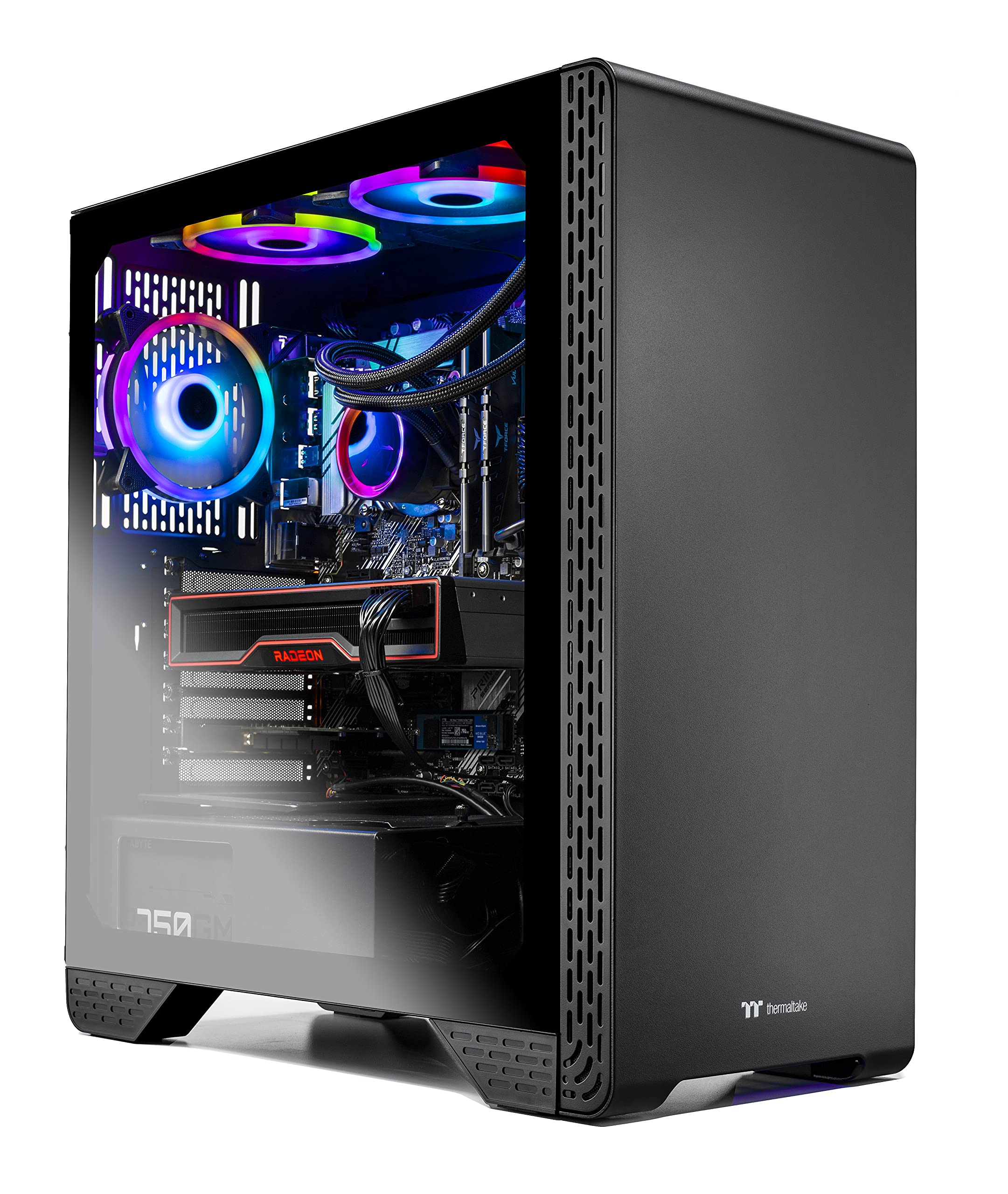 Skytech Siege 3.0 Gaming PC Desktop – Intel i9-10900K 3.7GHz, AMD 6800XT 16G GDDR6, 1TB NVMe, 16G DDR4 3000, 750W Gold PSU, 360mm AIO, AC Wi-Fi, Windows 10 Home 64-bit