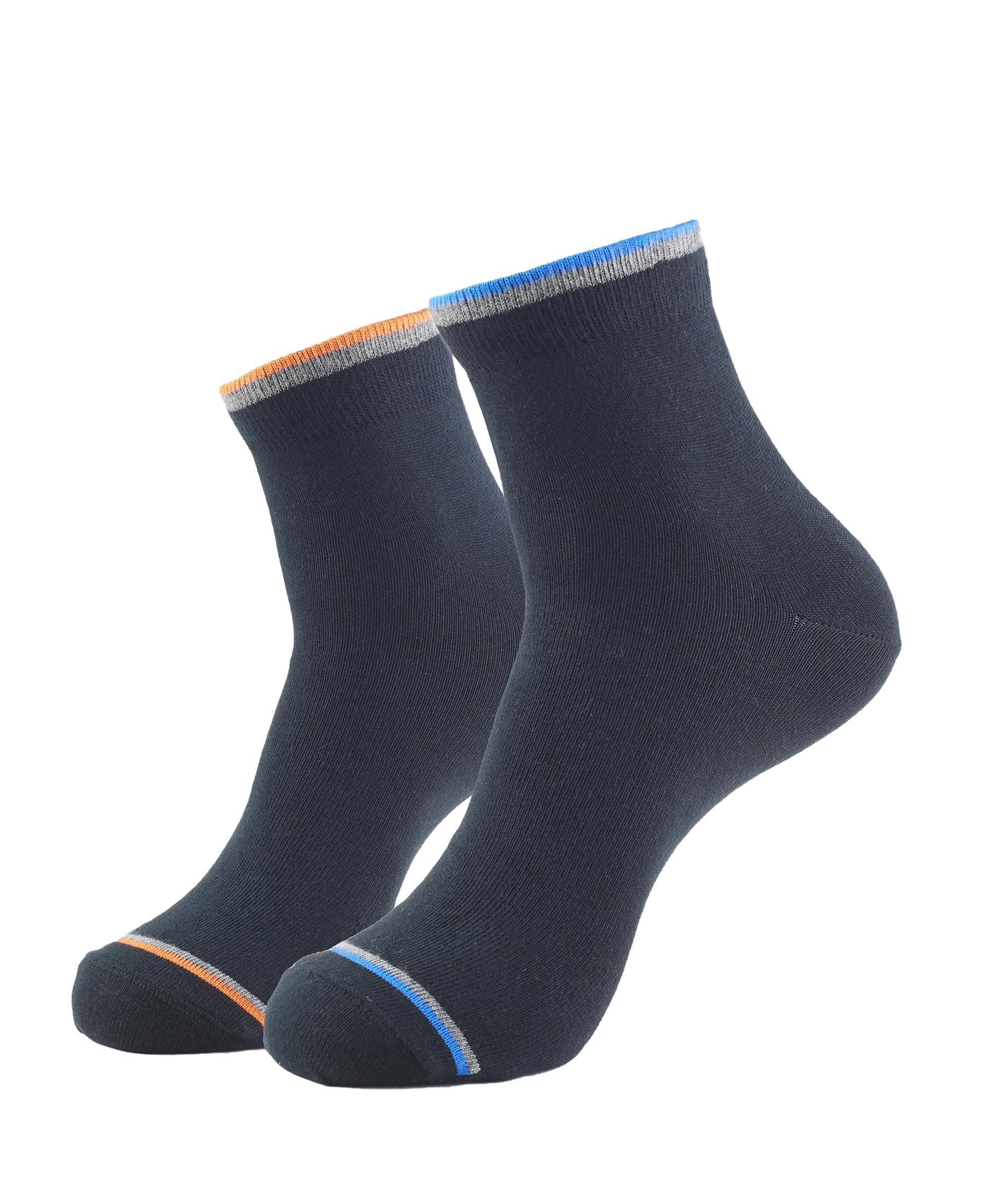 Jockey 7051 Men's Compact Cotton Stretch Ankle Length Socks With Stay Fresh Treatment (Pack of 2_Band Colors May)