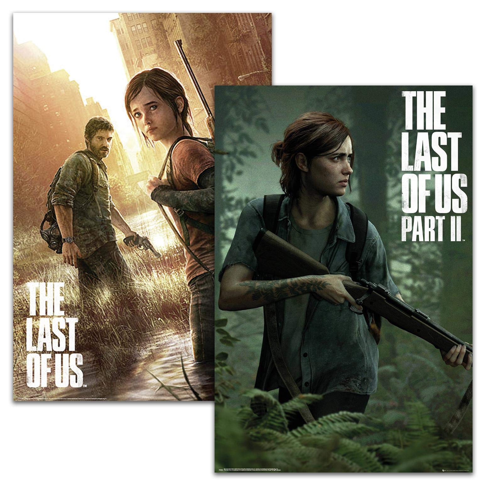 Close Up The Last of Us Part I & II Poster Set (61 cm x 91.5 cm) Set of 2 Video Game Posters