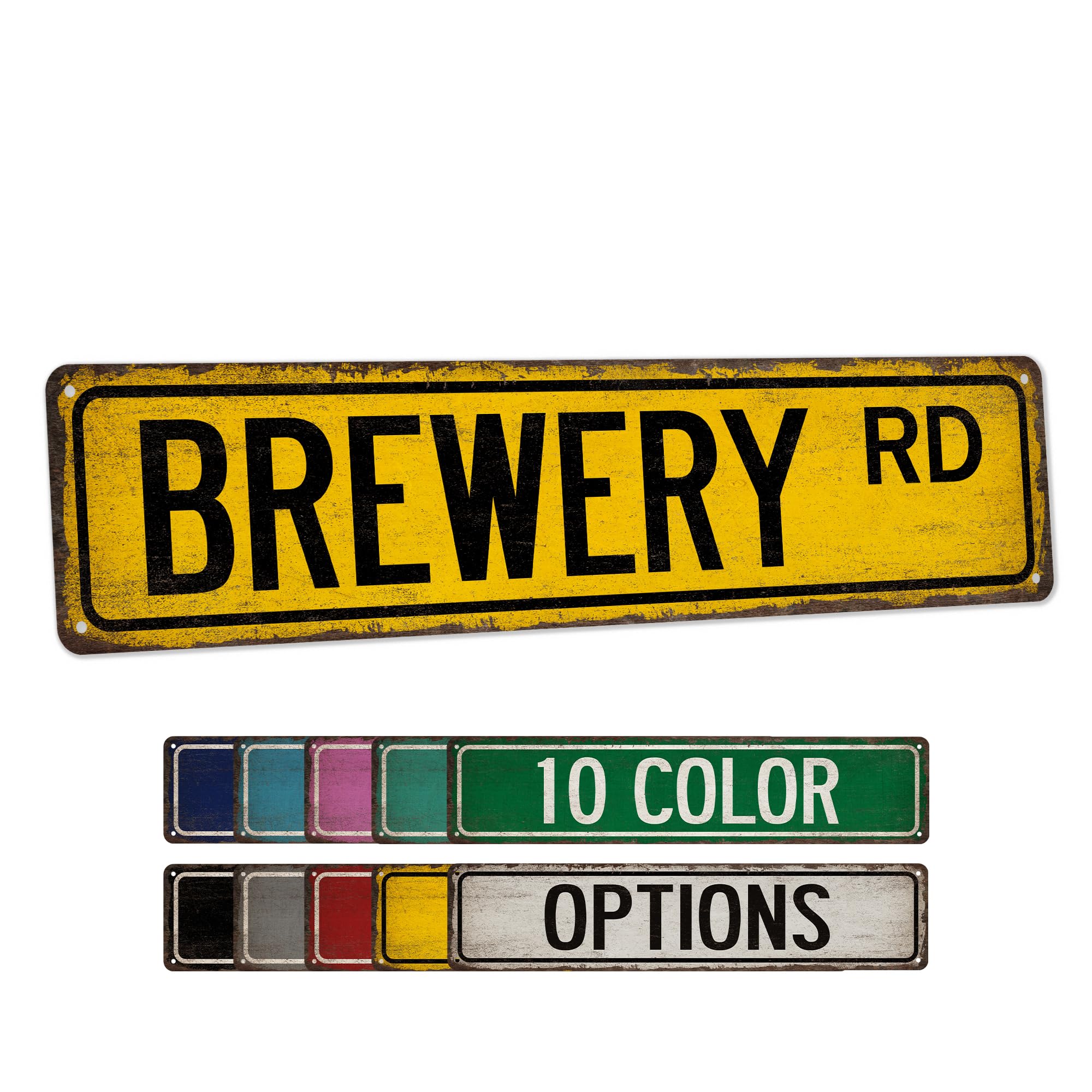 Brewery Street Sign - Made In USA - Décor For Home Bar Beer Bar Pub Tasting Room Man Cave Décor Gifts For Him Garage Décor Metal ACM Street Signs Room Décor For Men 104180021016