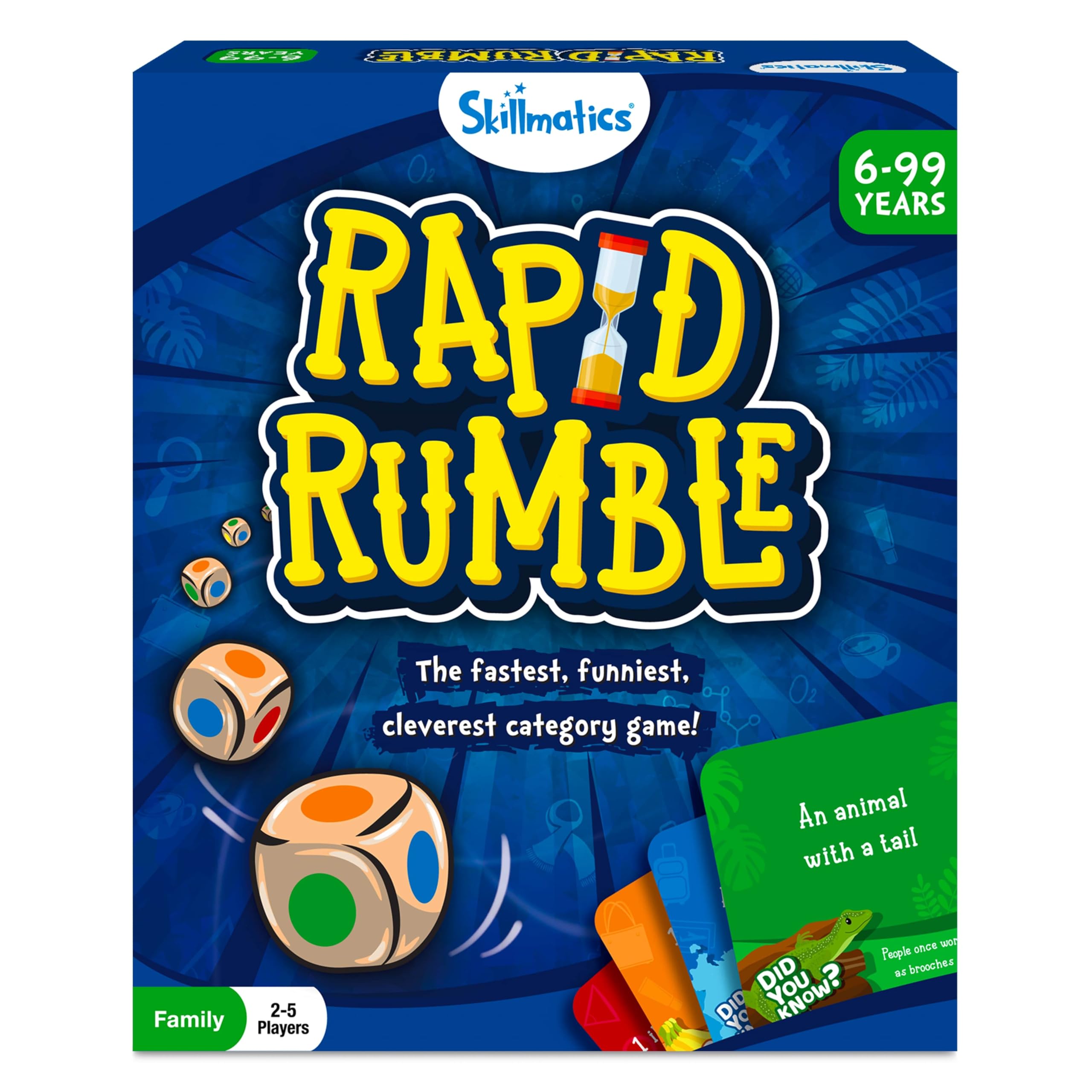 Skillmatics Board Game - Rapid Rumble, Fun for Family Game Night, Educational Toys, Card Games for Kids, Teens and Adults, Gifts for Boys and Girls Ages 6, 7, 8, 9 and Up