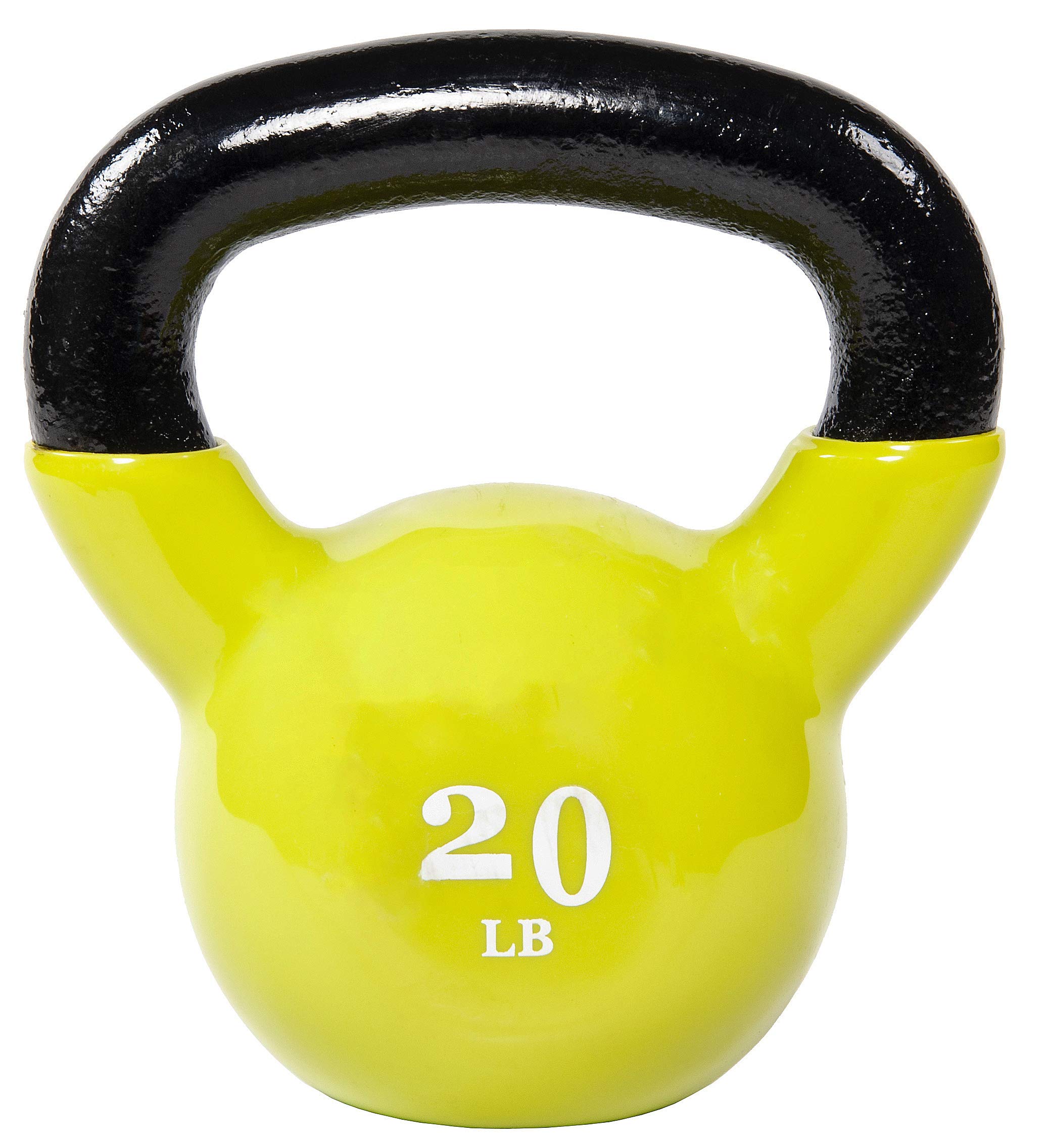 BalanceFrom All-Purpose Color Vinyl Coated Solid Cast Iron Kettlebell Weight