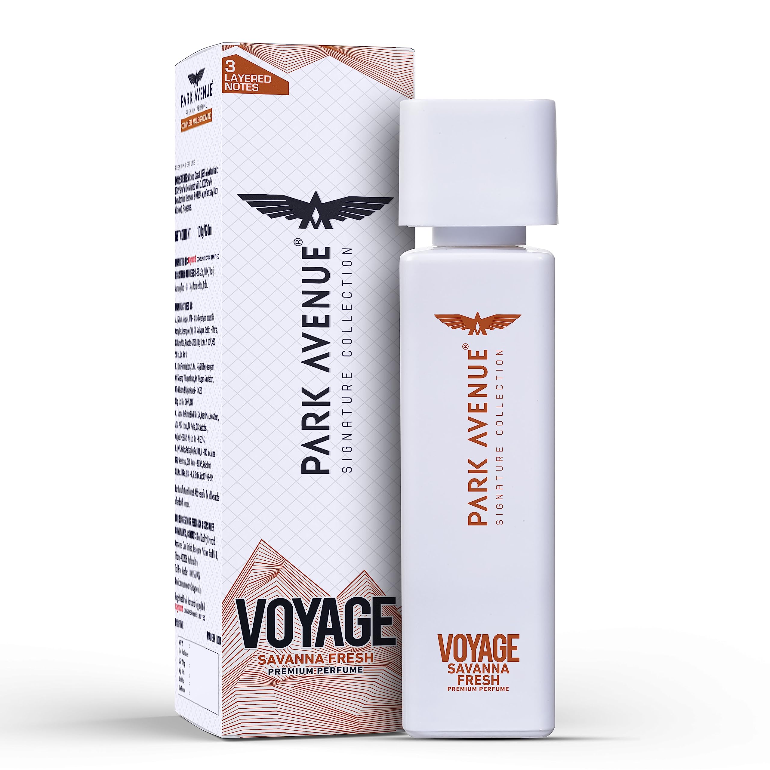 Park Avenue Men Voyage Signature Collection | Liquid Perfume | Fresh Long-Lasting Aroma Savanna Fresh Premium Liquid Perfume | 120Ml