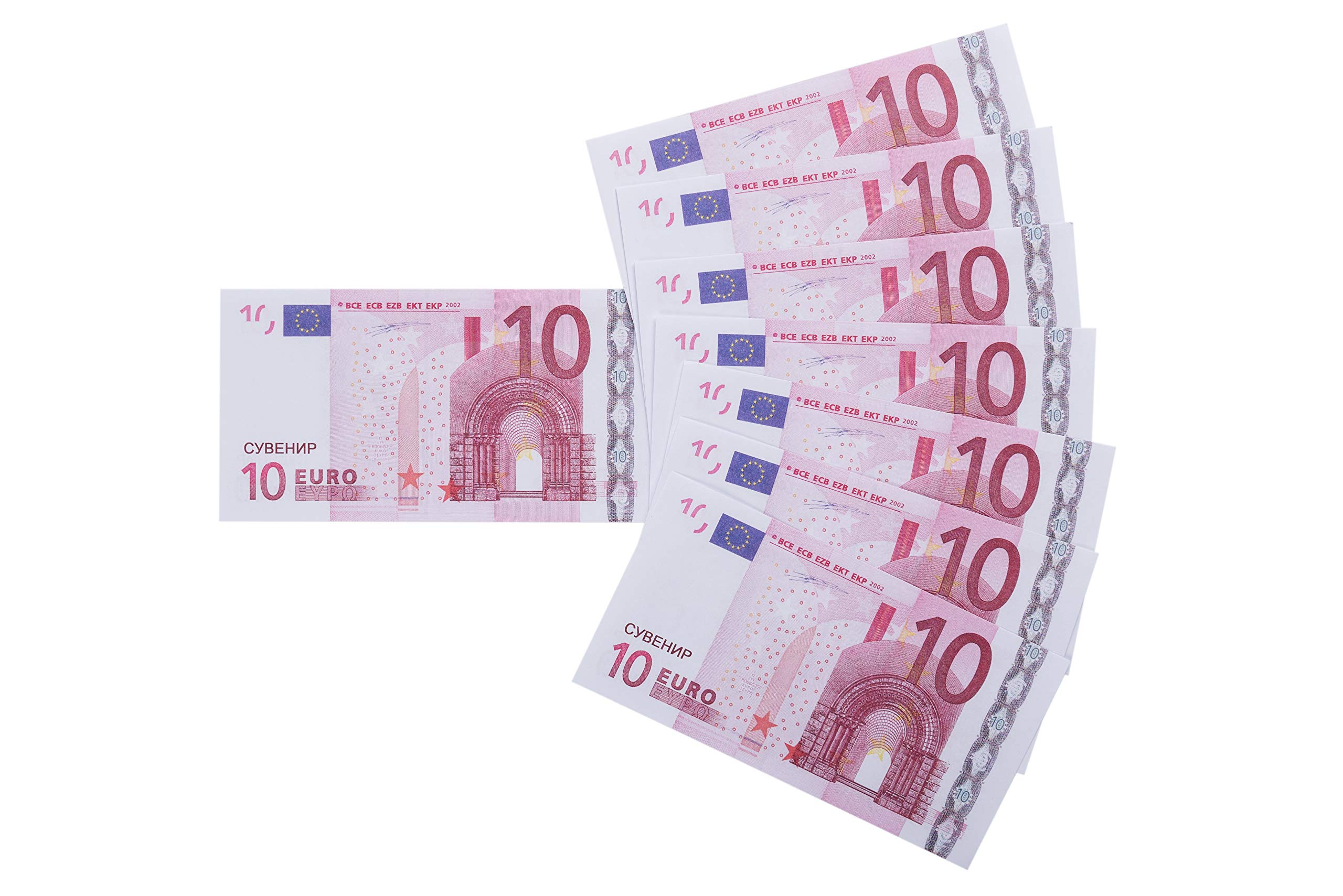 Copy 10 Euro Bills Realistic, Play Money One Stack 100 Pcs for Movie Props Pr op Mon ey