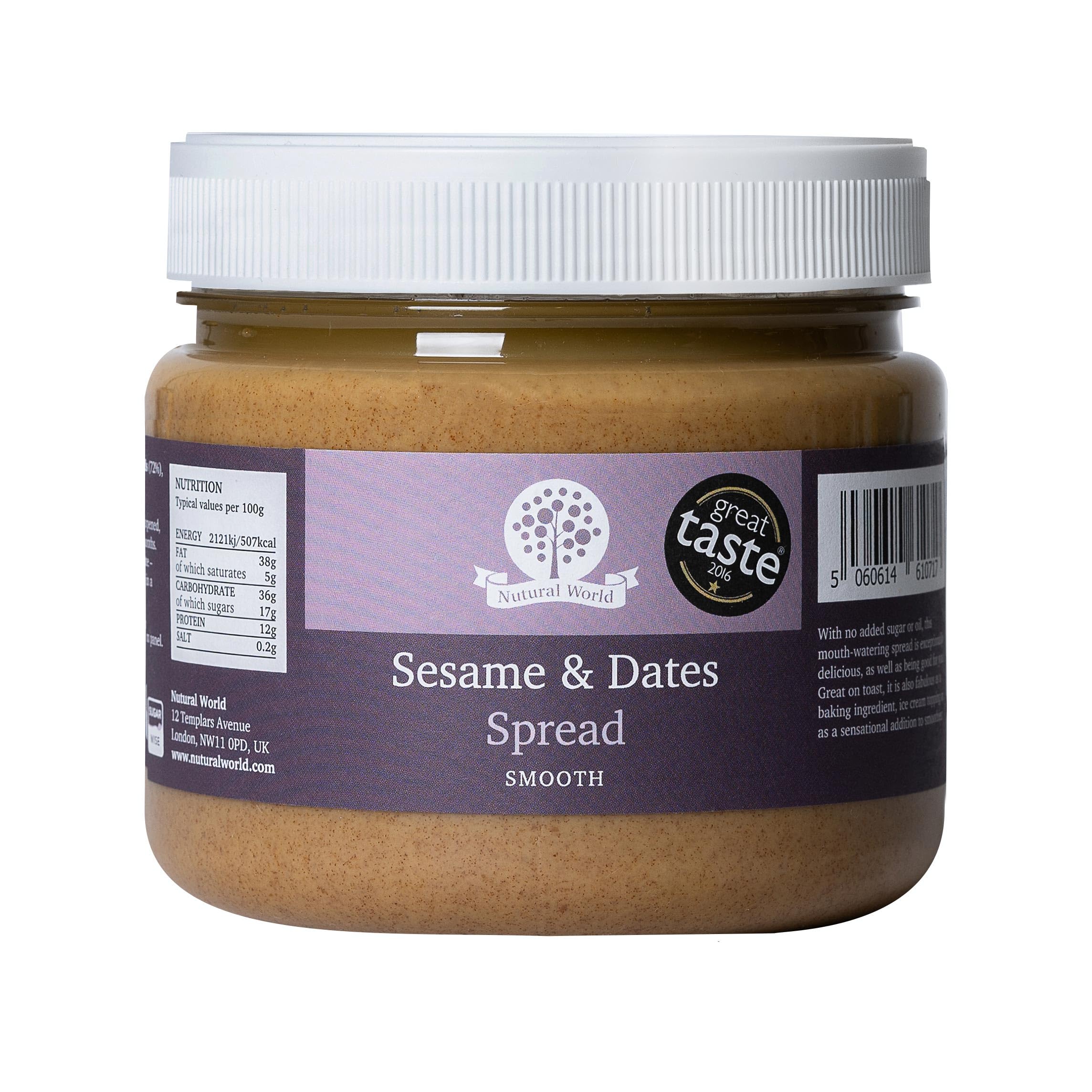 Nutural World - Sesame and Dates spread (1kg) Great Taste Award winner