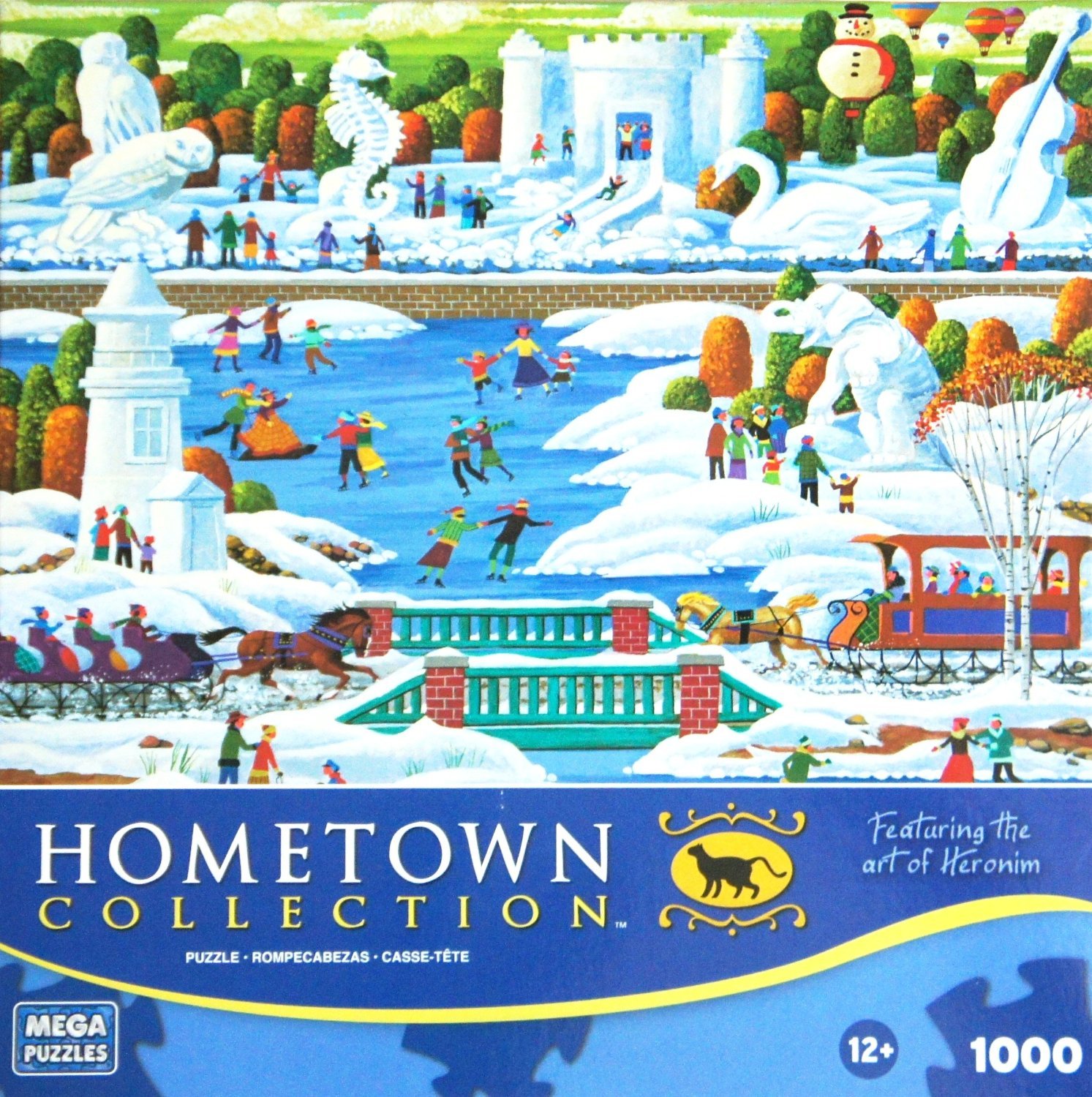 Featuring the art of Heronim Wisconsin Snow Sculpture 1000 Piece Puzzle