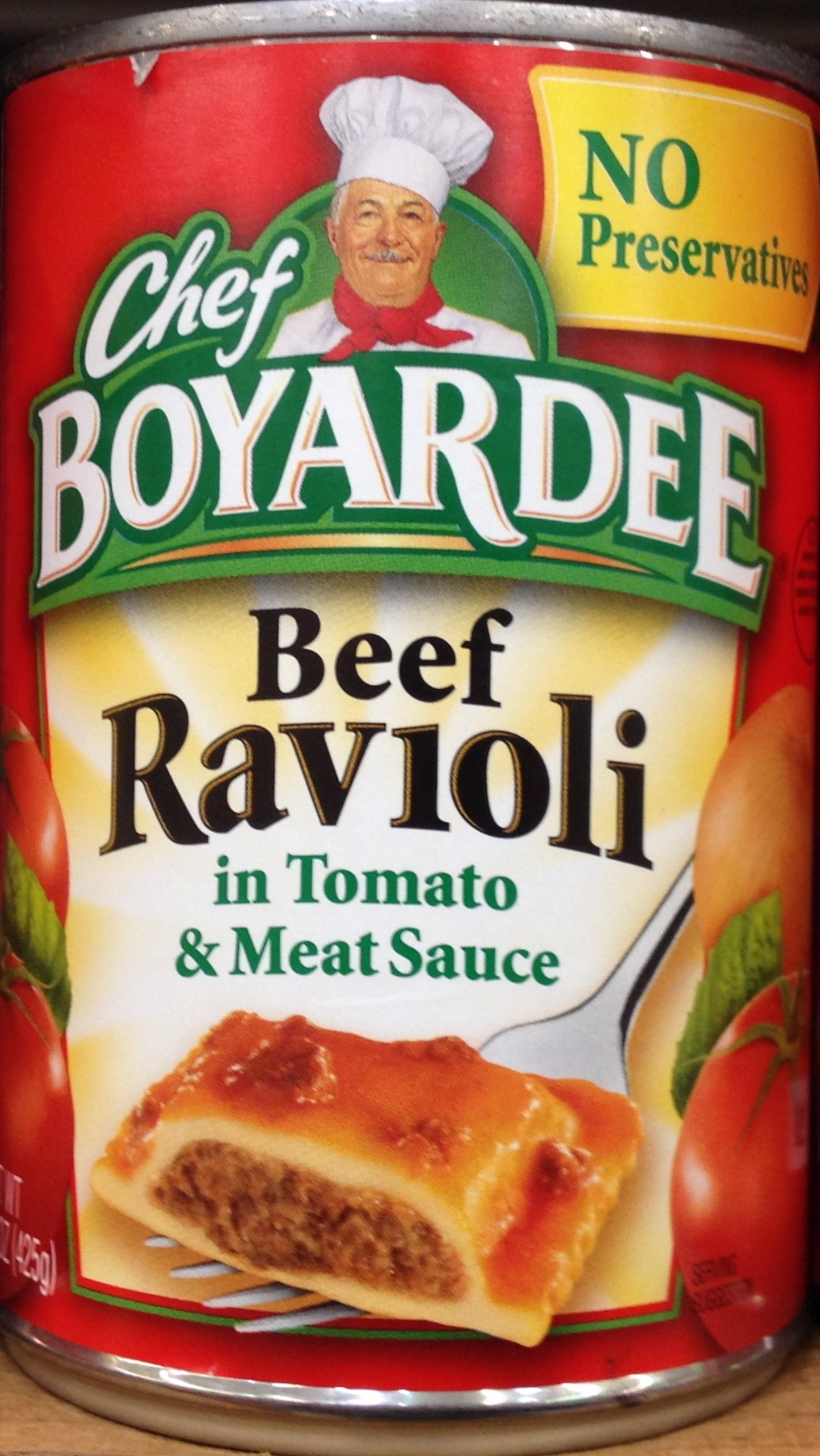 Chef Boyardee Beef In Tomato & Meat Sauce Ravioli 7.5 oz., PK12