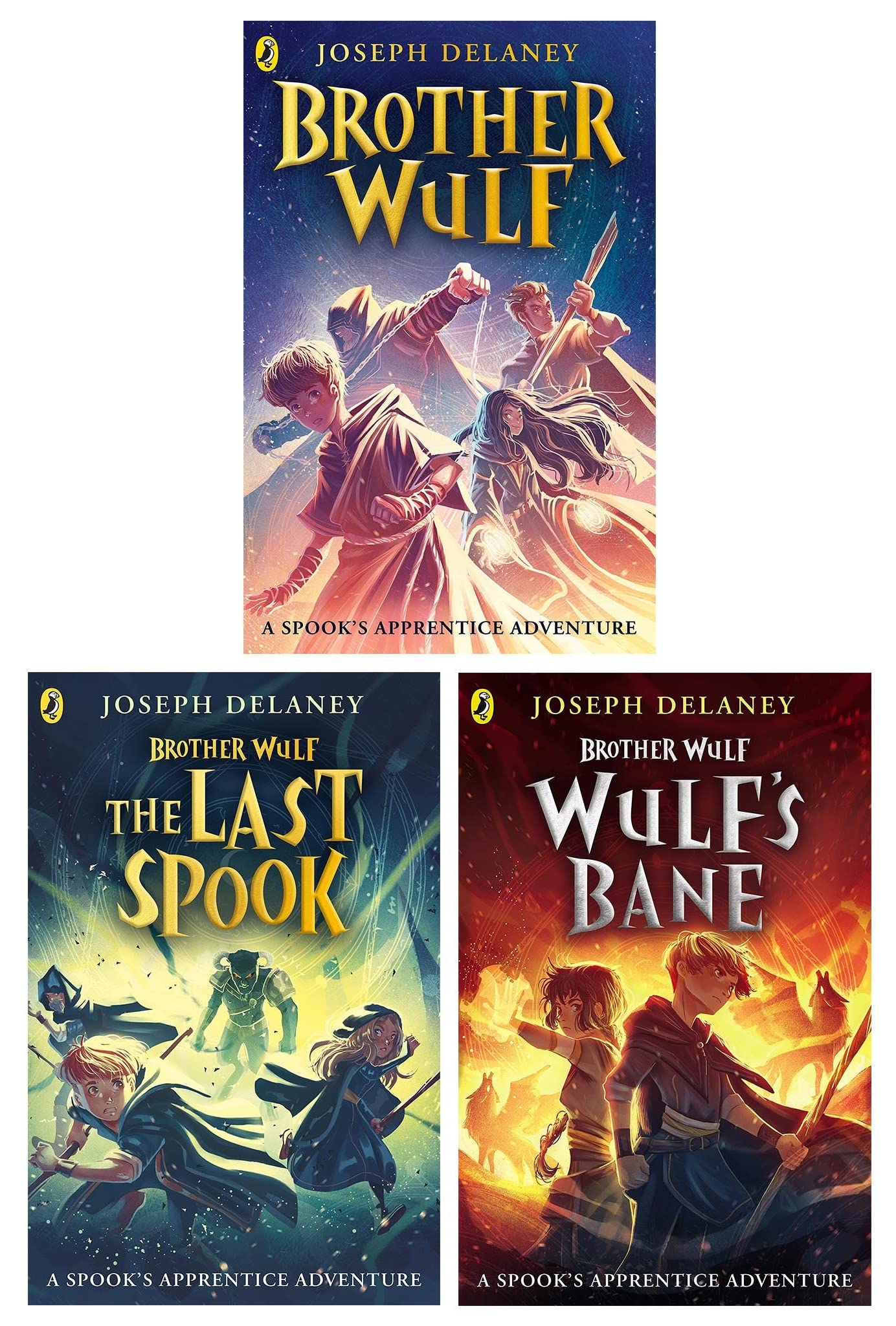 The Spook's Apprentice: Brother Wulf By Joseph Delaney 3 Books Collection Set (Brother Wulf, Brother Wulf: The Last Spook & Brother Wulf: Wulf's Bane)