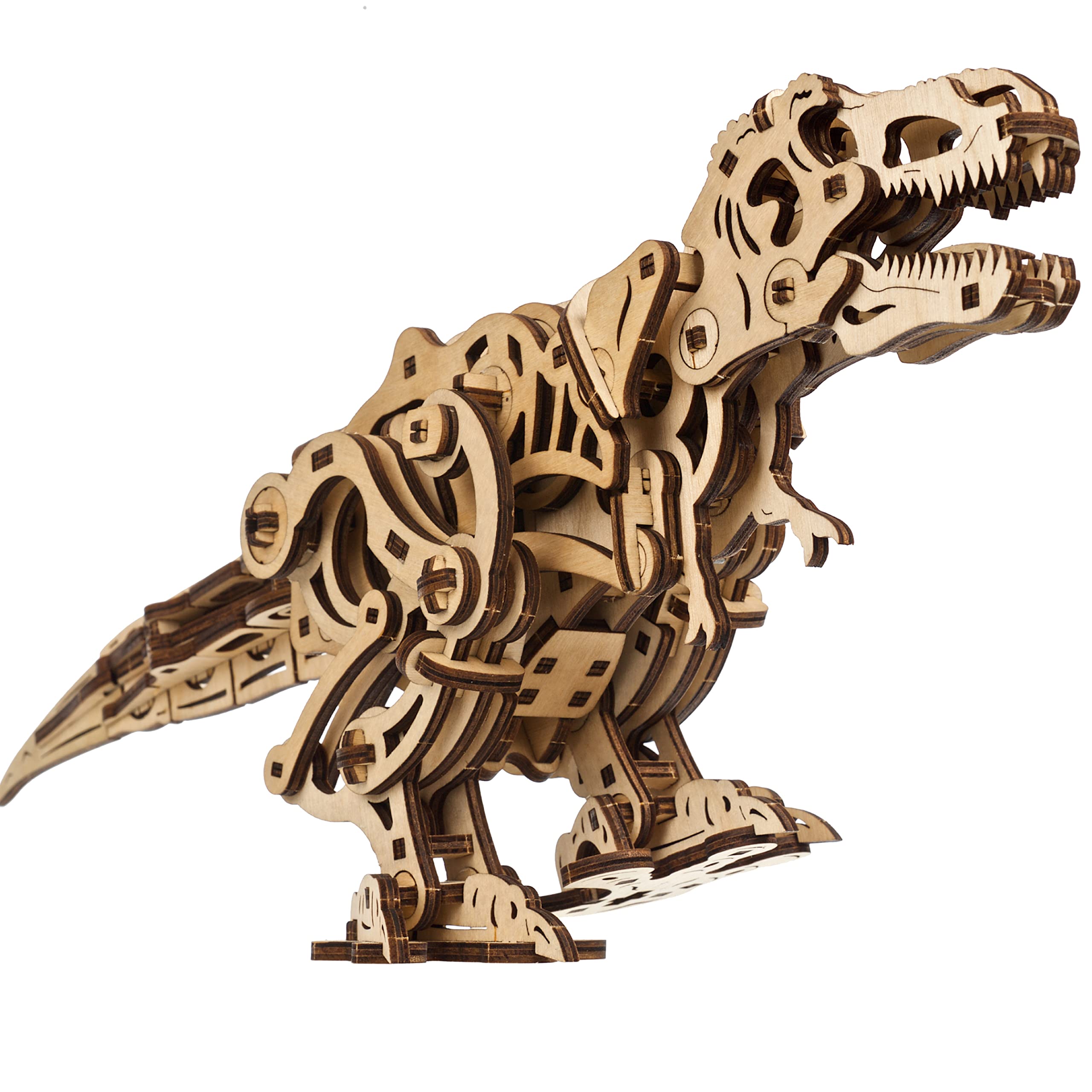 UGearsTyrannosaurus Rex 3D Wooden Puzzles - Wooden Model Kit for Adults to Build - 3D Puzzle Set Perfect Hobbies for Men - 3D Wooden Model Mechanical Dinosaur with Bipedal Motion