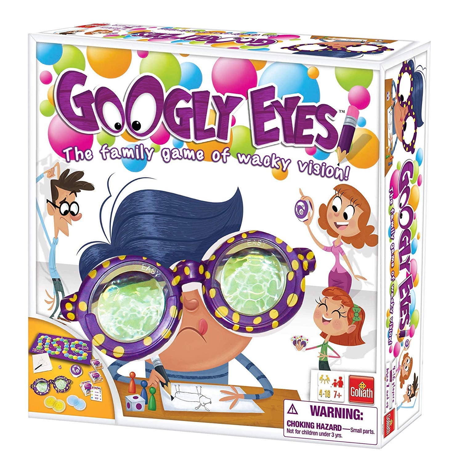 Goliath Games Googly Eyes Game — Family Drawing Game with Crazy, Vision-Altering Glasses