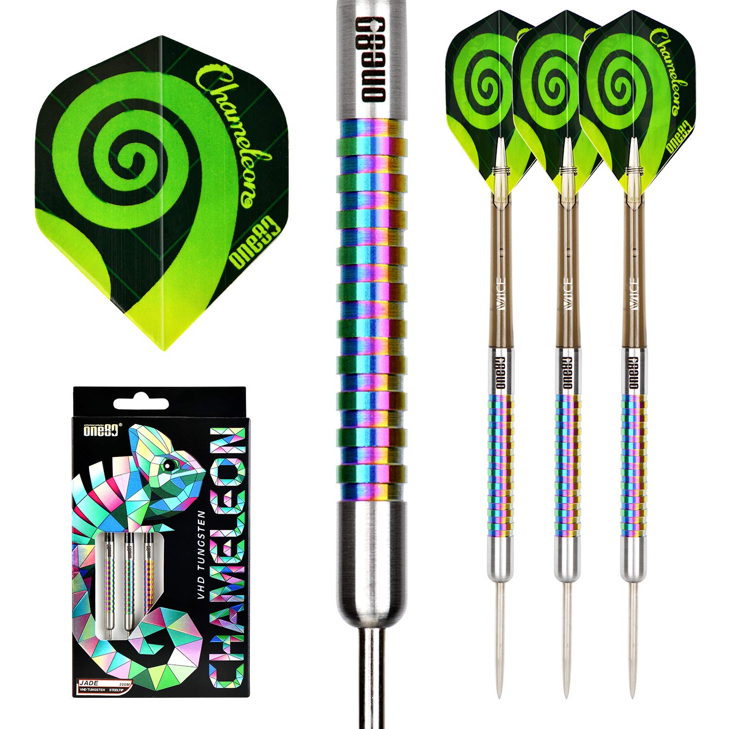 ONE80 90% Tungsten Steel Tip Darts Solid Box, Professional Dart Set