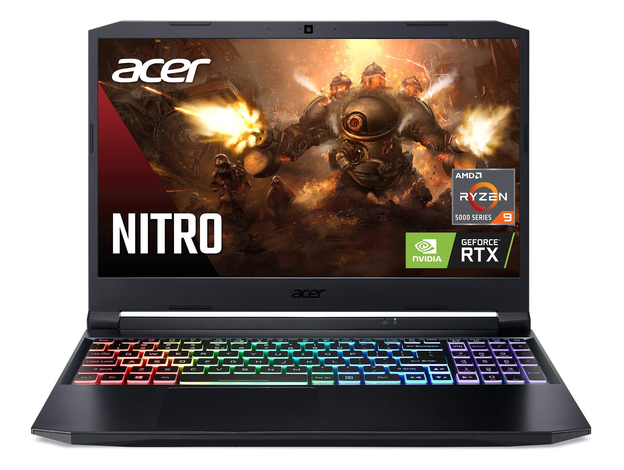 Acer Nitro 5 AN515-45-R9QH Gaming Laptop, AMD Ryzen 9 5900HX (8-Core) | NVIDIA GeForce RTX 3080 Laptop GPU | 15.6" QHD 165Hz 3ms IPS Display | 32GB DDR4 | 1TB NVMe SSD | WiFi 6 | RGB Backlit Keyboard