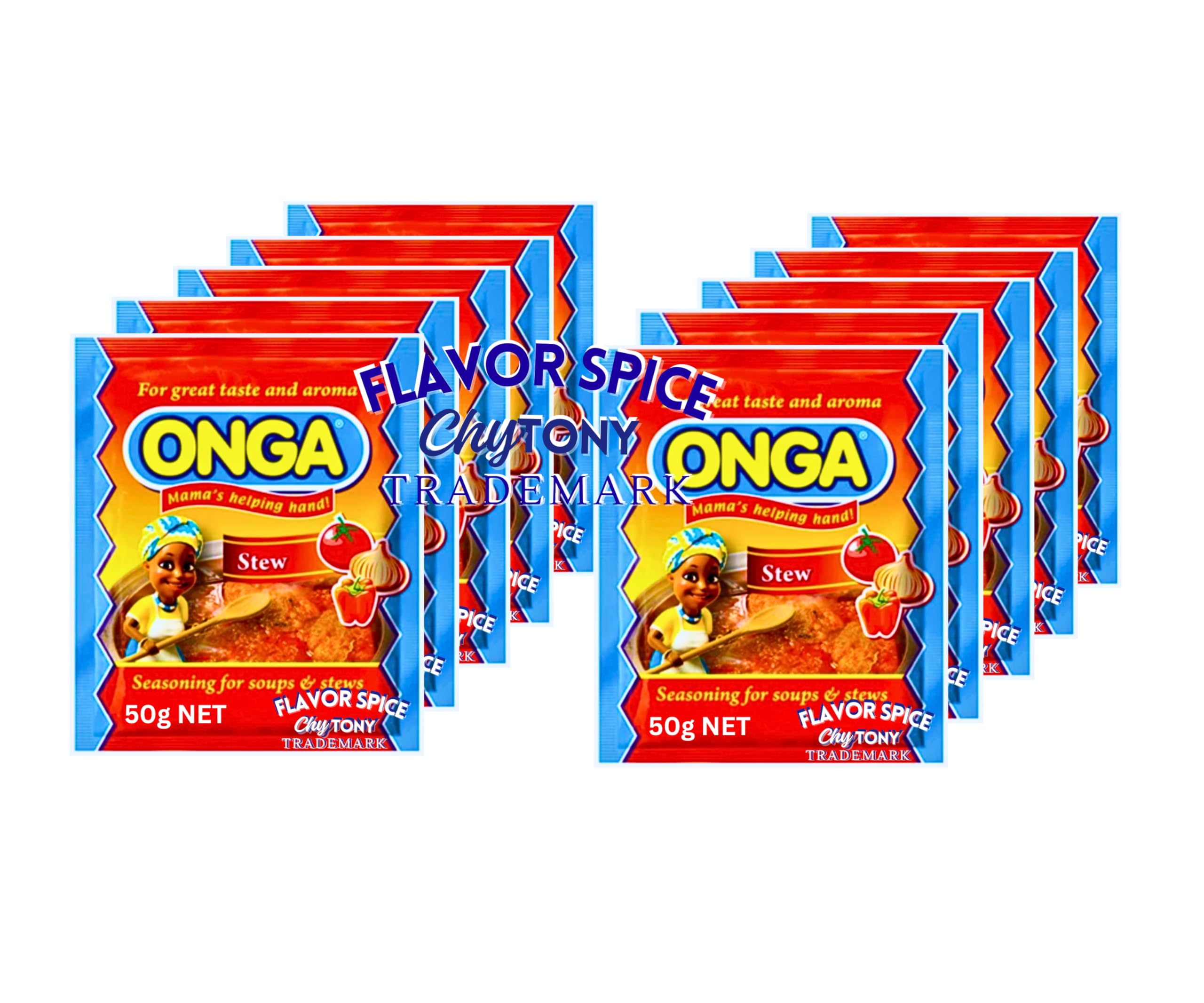 Oinga Stew Seasoning 50g | Pack of 10 | LARGE SIZE