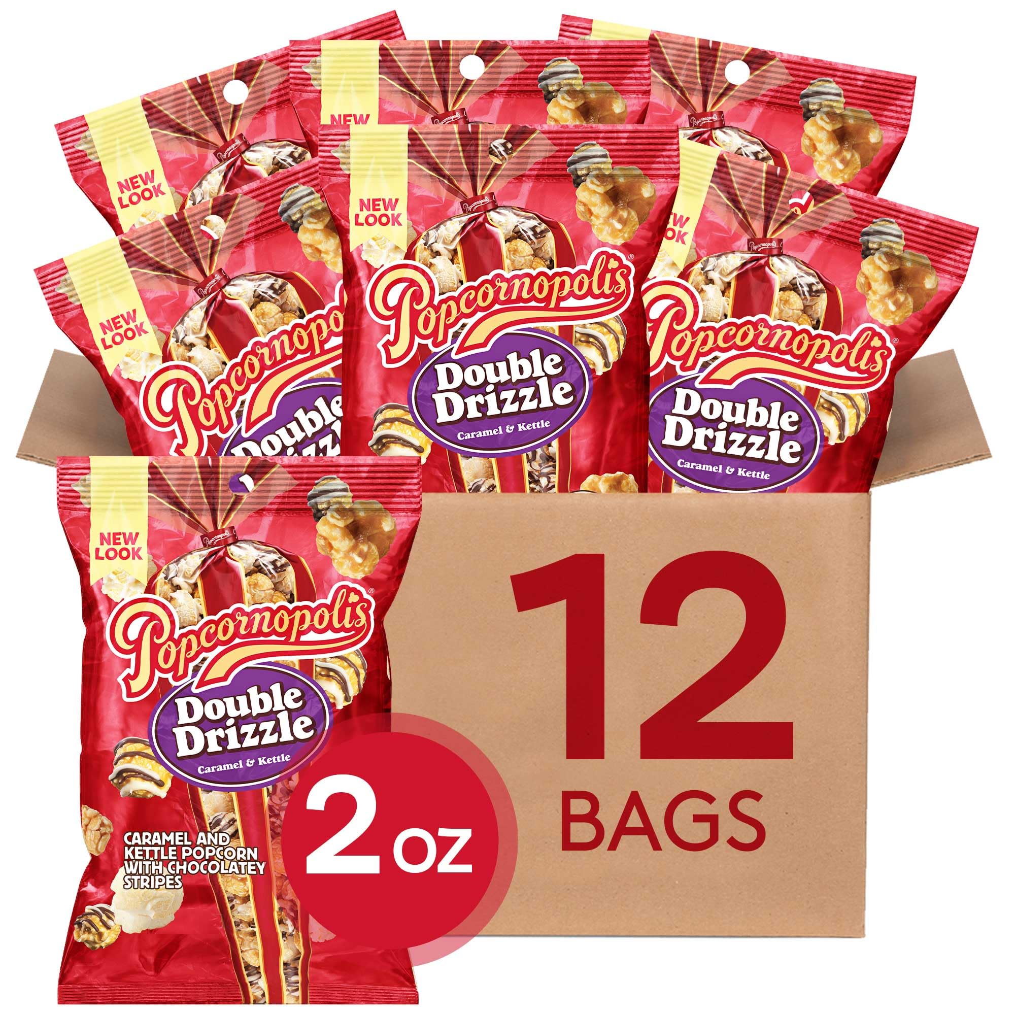 Popcornopolis Double Drizzle 12 ct, 2 oz