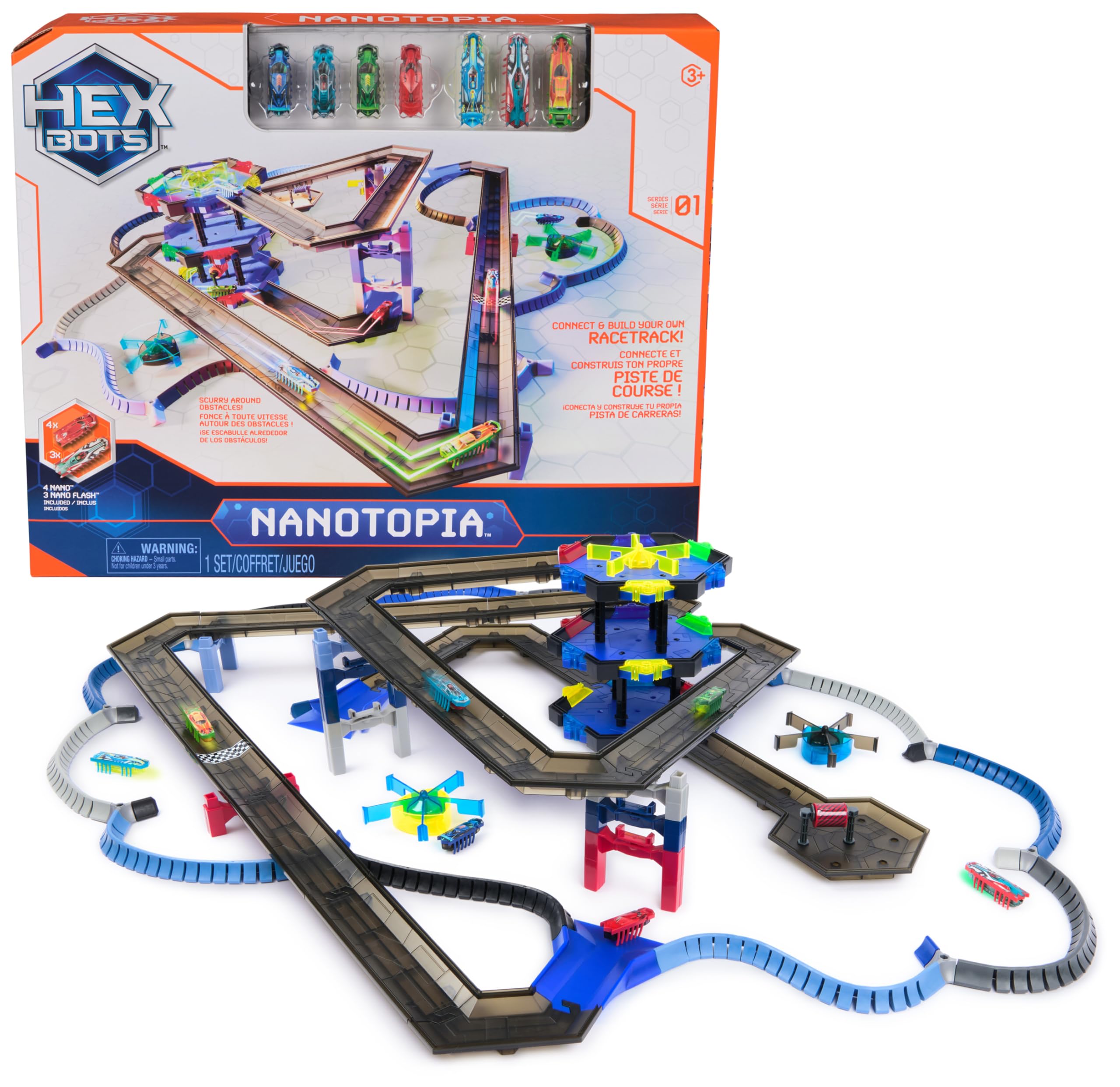 Nanotopia, Sensory Toys for Kids & Cats with Over 130 Pieces & 7 Nano Bots, Toy Playsets & Mini Robot Toy for Kids Ages 3 & Up, Batteries Included