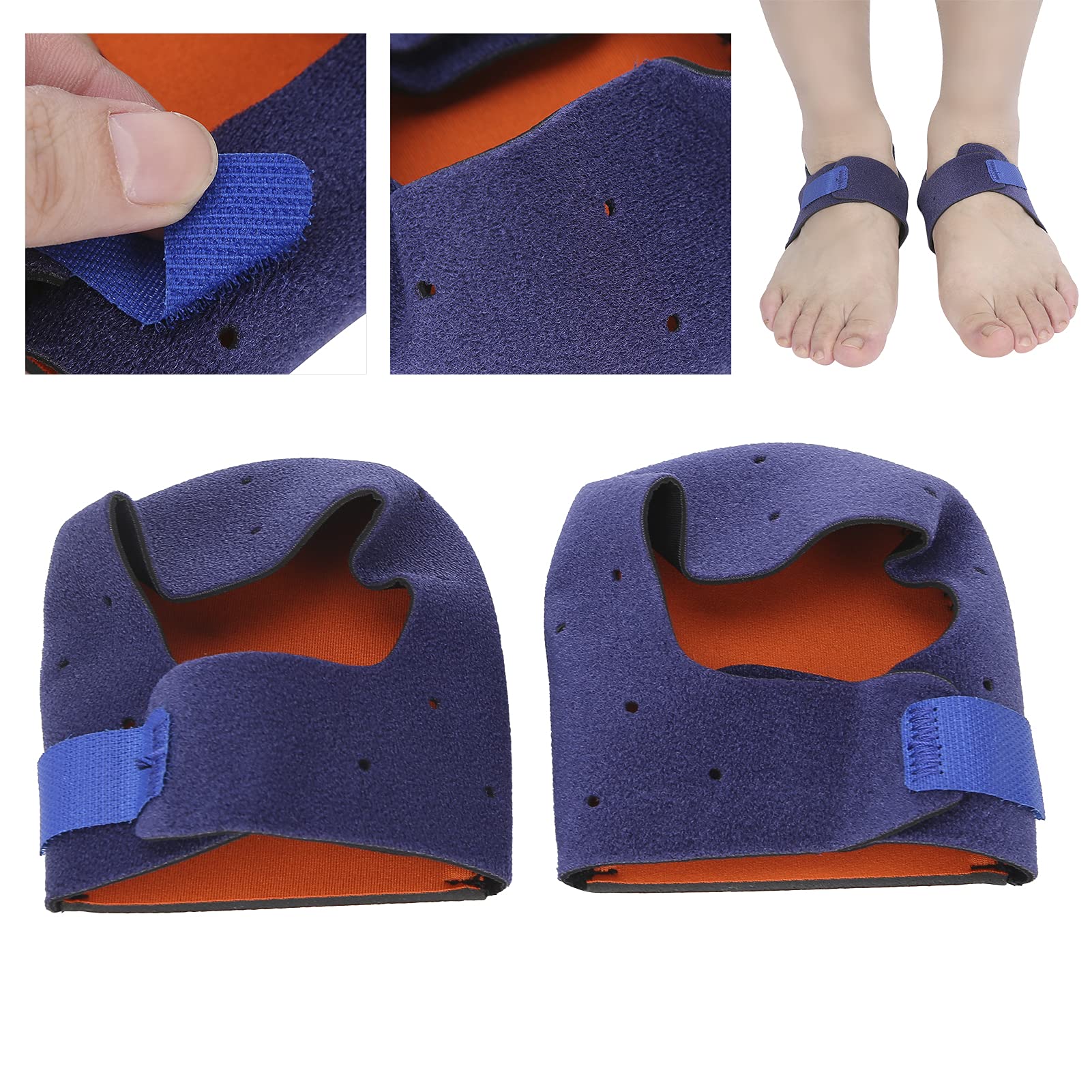 Heel Support, Heel Sleeve Pads Reusable and Washable Relief Heel Pain for Office for Outdoors for Life for Home(blue, S)