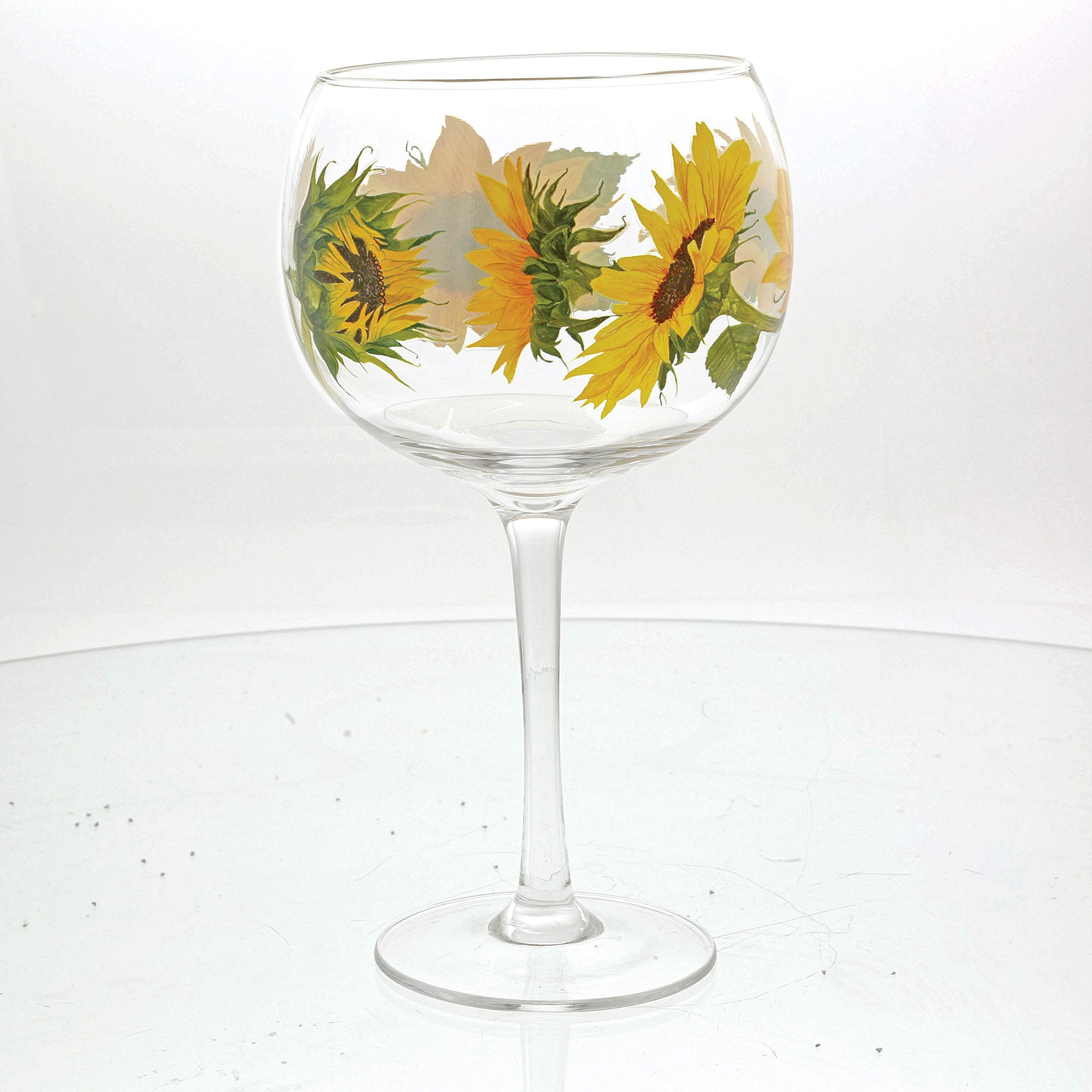 Ginology Sunflower Copa Glass