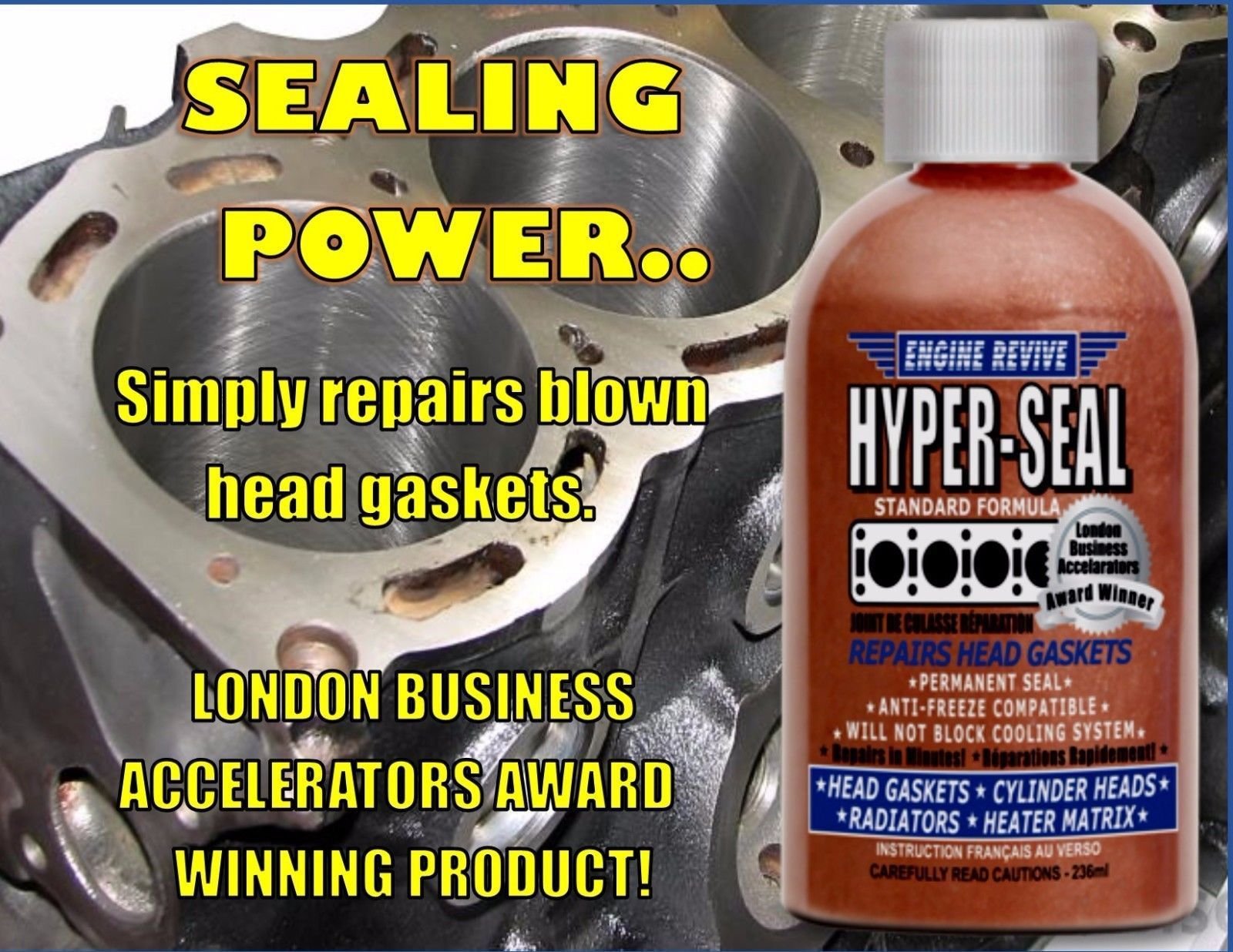 BLOWN HEAD GASKET? HYPER-SEAL A PERMANANT REPAIR SOLUTION!