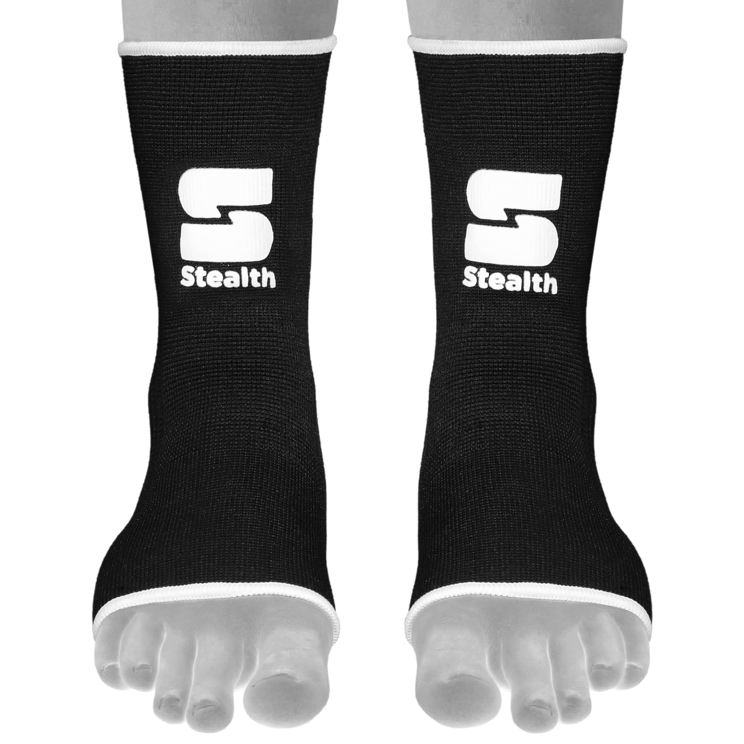 Stealth Sports Ankle Support – Muay Thai Ankle Sleeves for Martial Arts, Gym – Durable and Reliable Boxing Gear – Ankle Support for Kick Boxing, MMA & Combat Sports (S/M)