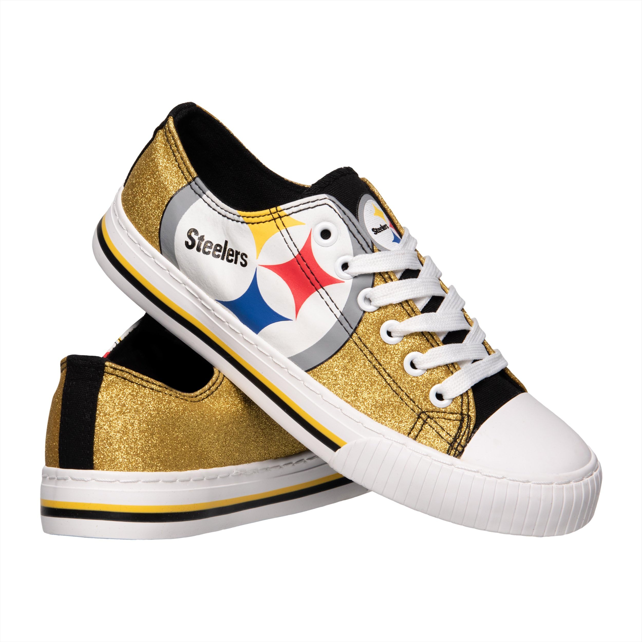 FOCOFOCO Women's NFL Team Logo Ladies Fashion Low Top Canvas Sneakers Shoes