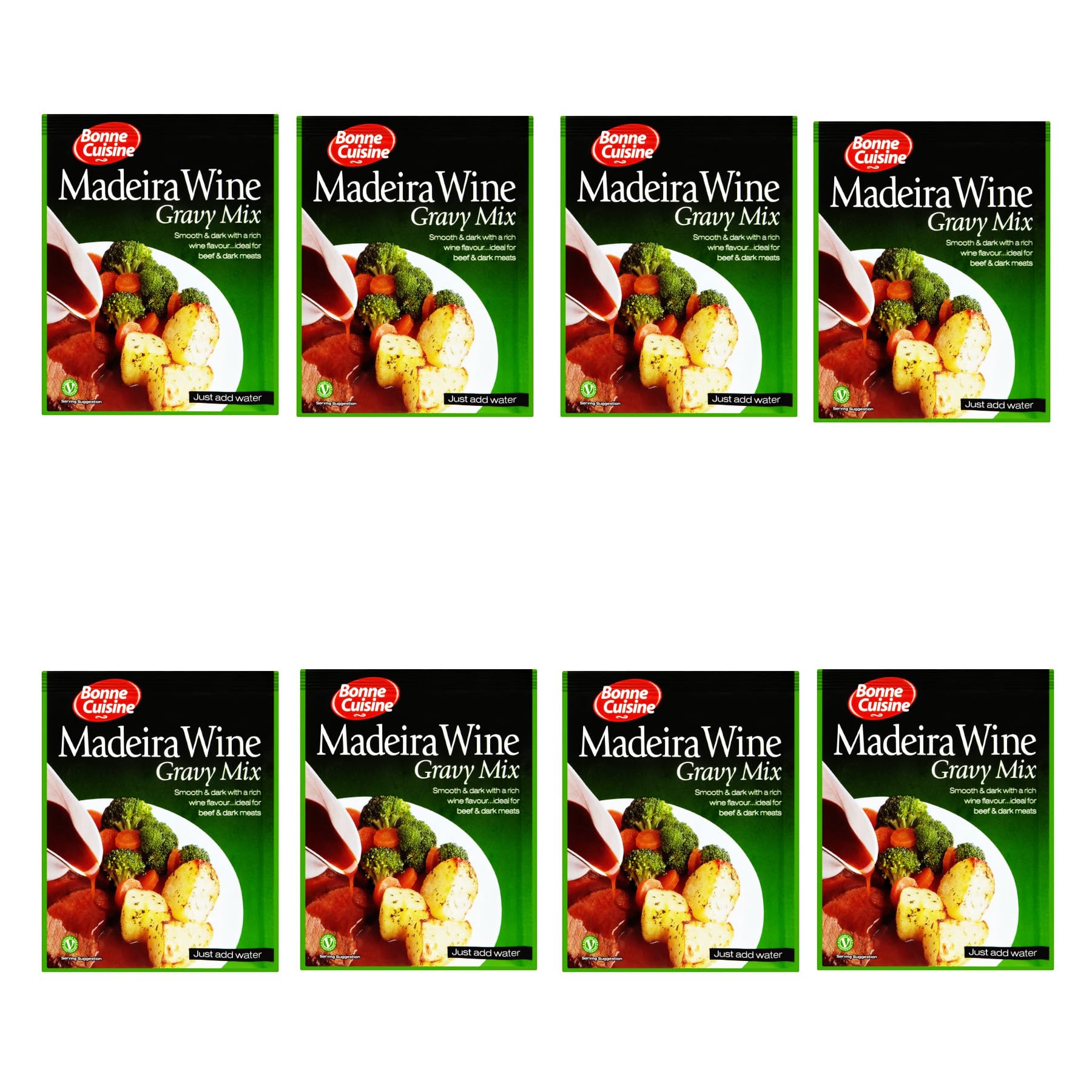 Rich Madeira Wine Gravy Mix Bundle - Gourmet Sauce for Meat Dishes - with 8 x Bonne Cuisine 30g Sachets