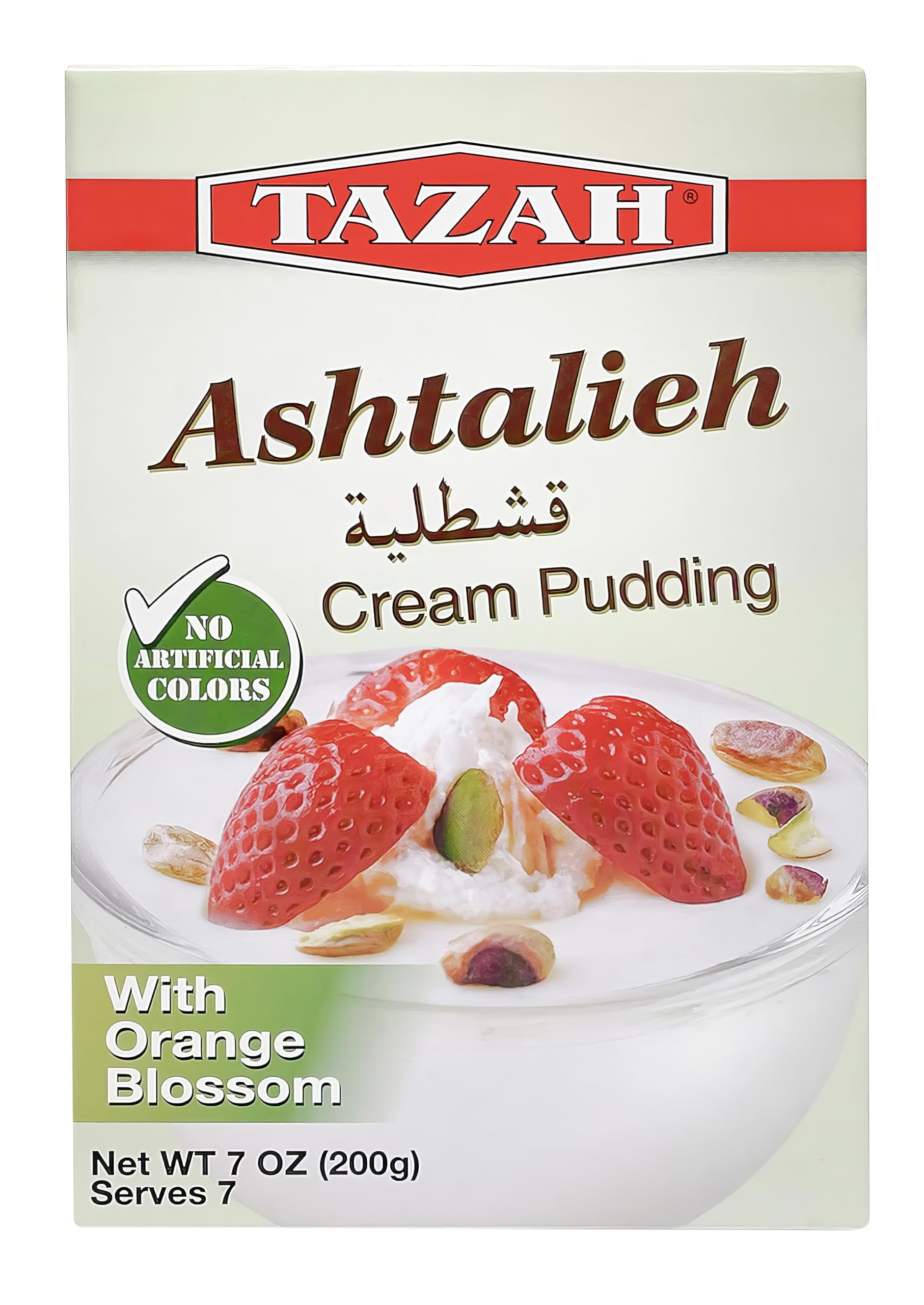 Tazah Lebanese Ashta Ashtalieh Cream Pudding with Orange Blossom - No Artificial Colors -7 oz (200g)