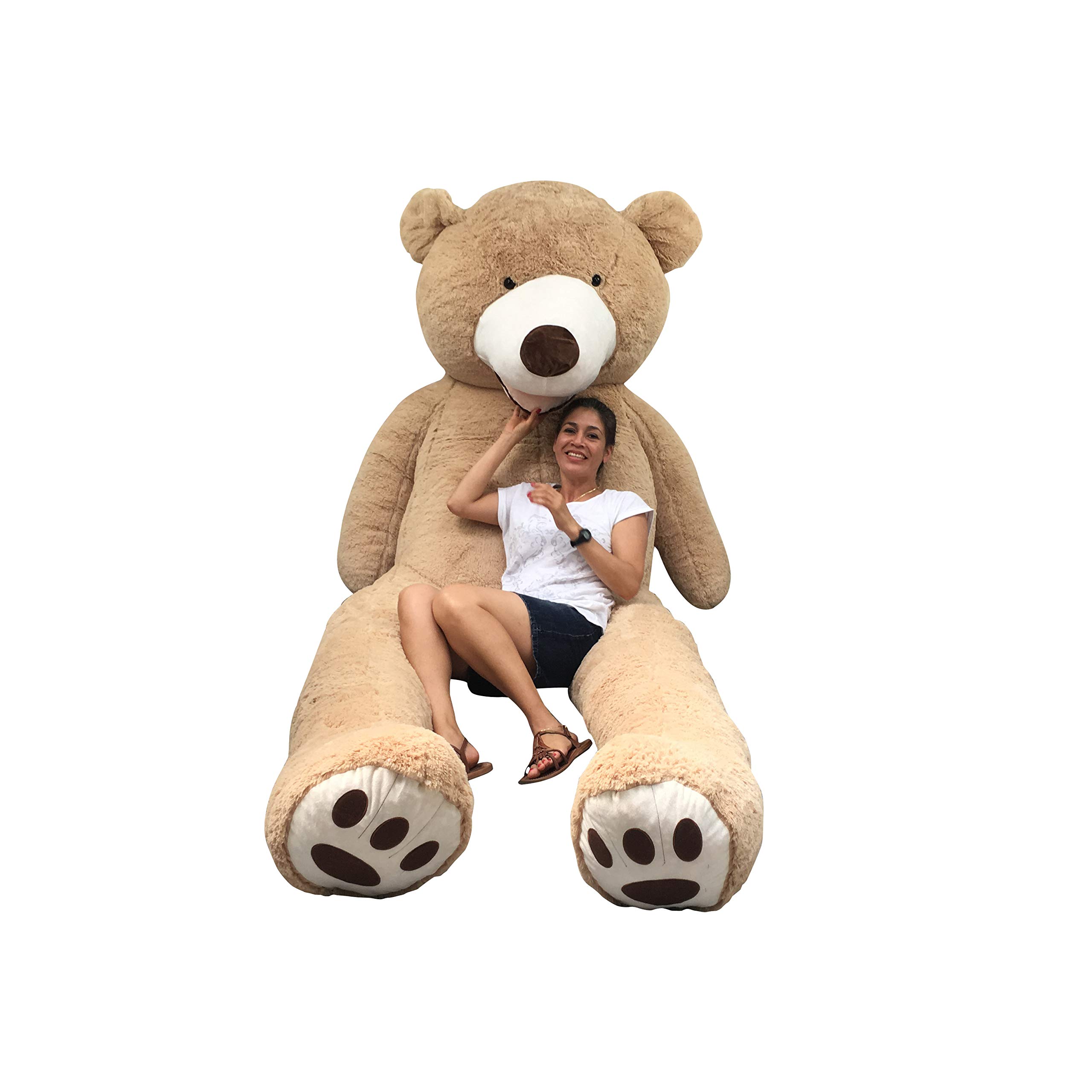 bananair - Giant Teddy Bear, 100 to 340 cm - Ultra Soft and Plush - Assured Cuddles - Assembled in France - The for Celebrations, Birthdays, Room Decor (Beige, 340 cm)