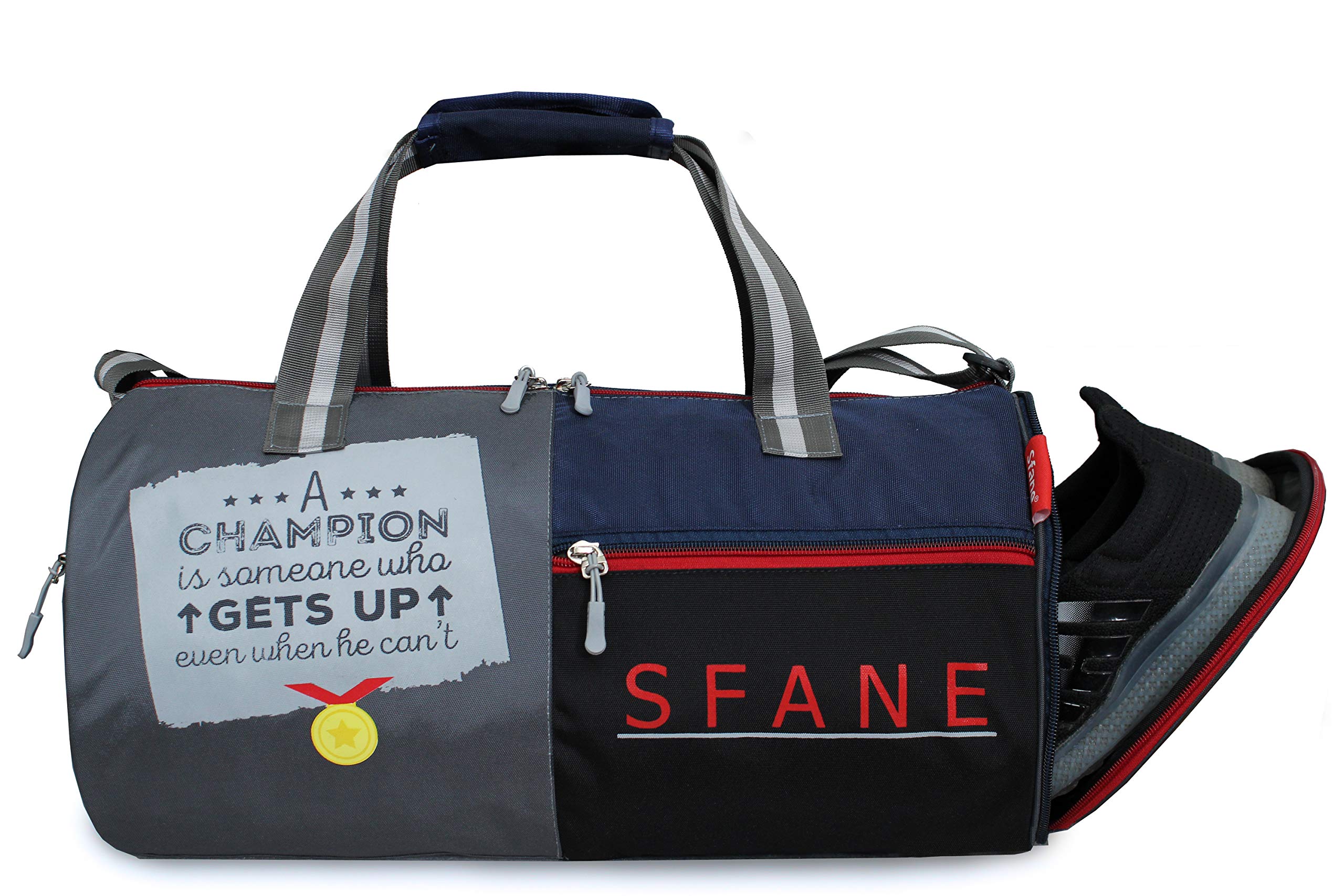 Sfane Champion Men & Women Trendy Gym Bag/Duffle Bag/Sports Bag/Shoulder Bag/Sports Bags/Gym Bags for Men & Women with Shoe Compartment(Blue)