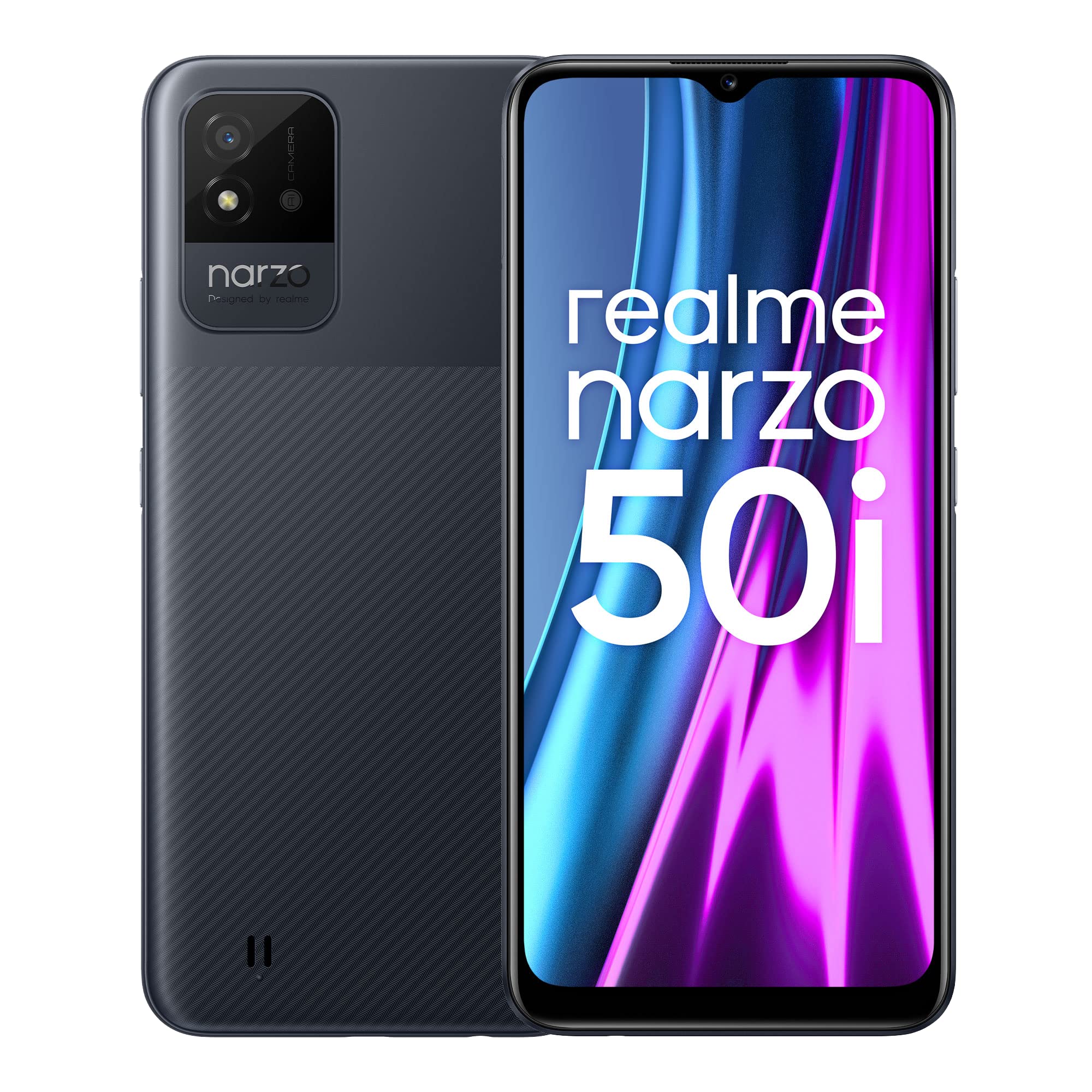 realme narzo 50i (Carbon Black, 2GB RAM+32GB Storage) Octa Core Processor | 6.5" inch Large Display