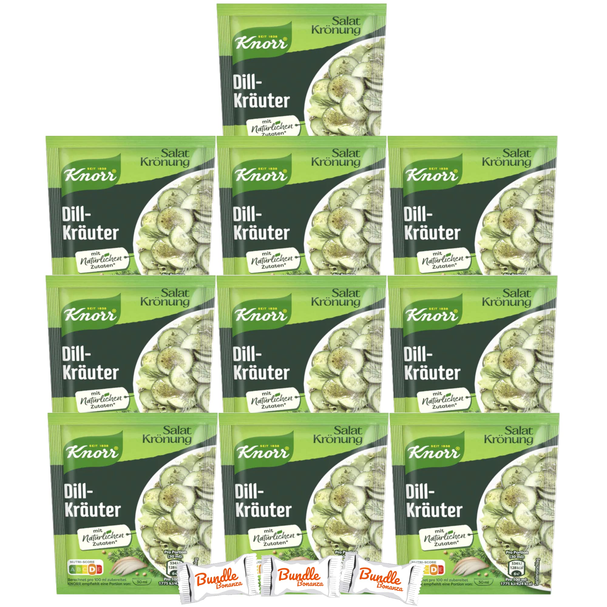 Knorr Salat Kronung Dill-Krauter (Salad Herbs and Dill) (10 Pack) W/Bundle Bonanza Candy