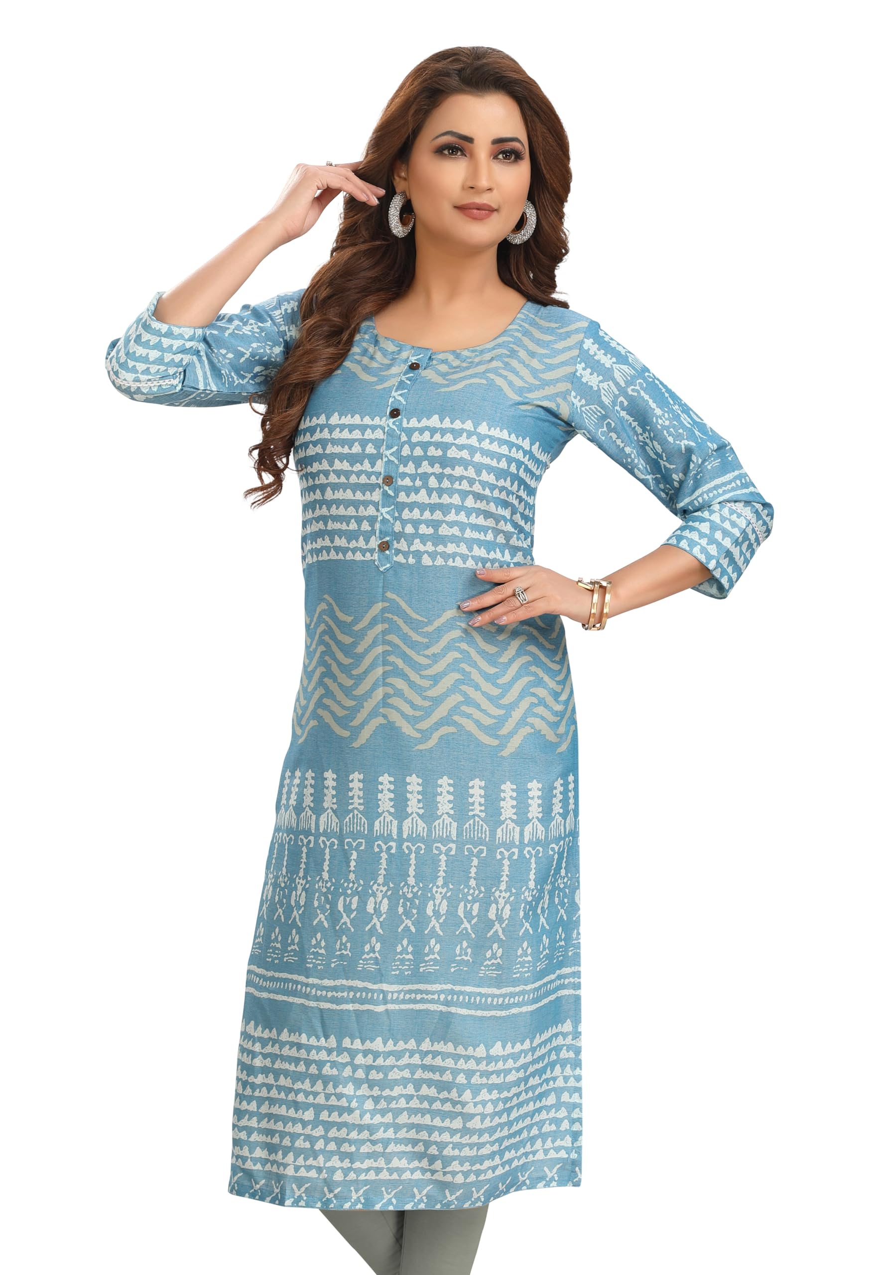 Meher ImpexWomen's Cotton Batik Print Kurta