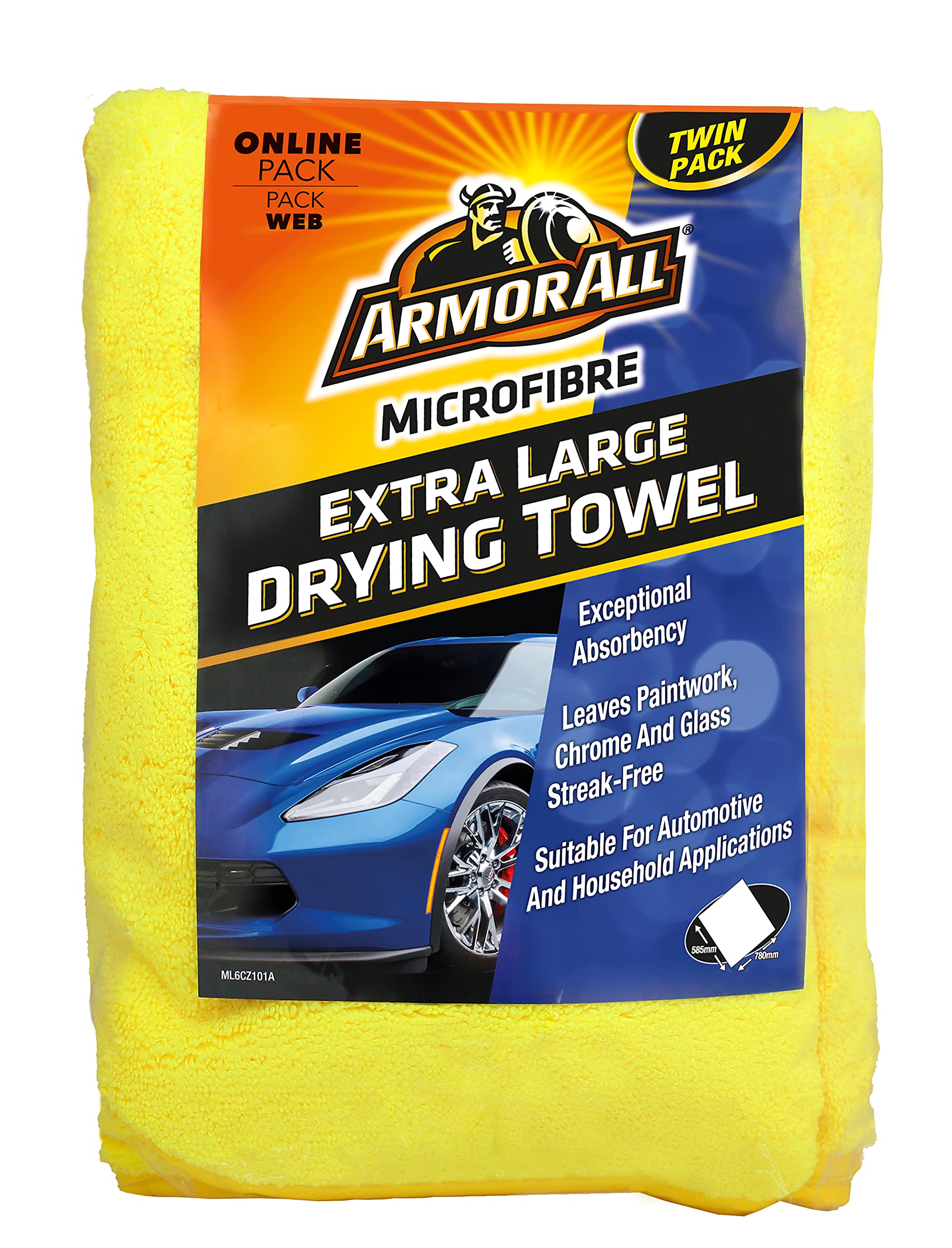 Armor AllCar Cleaning Kit, Microfibre Drying Towel, Set of 2