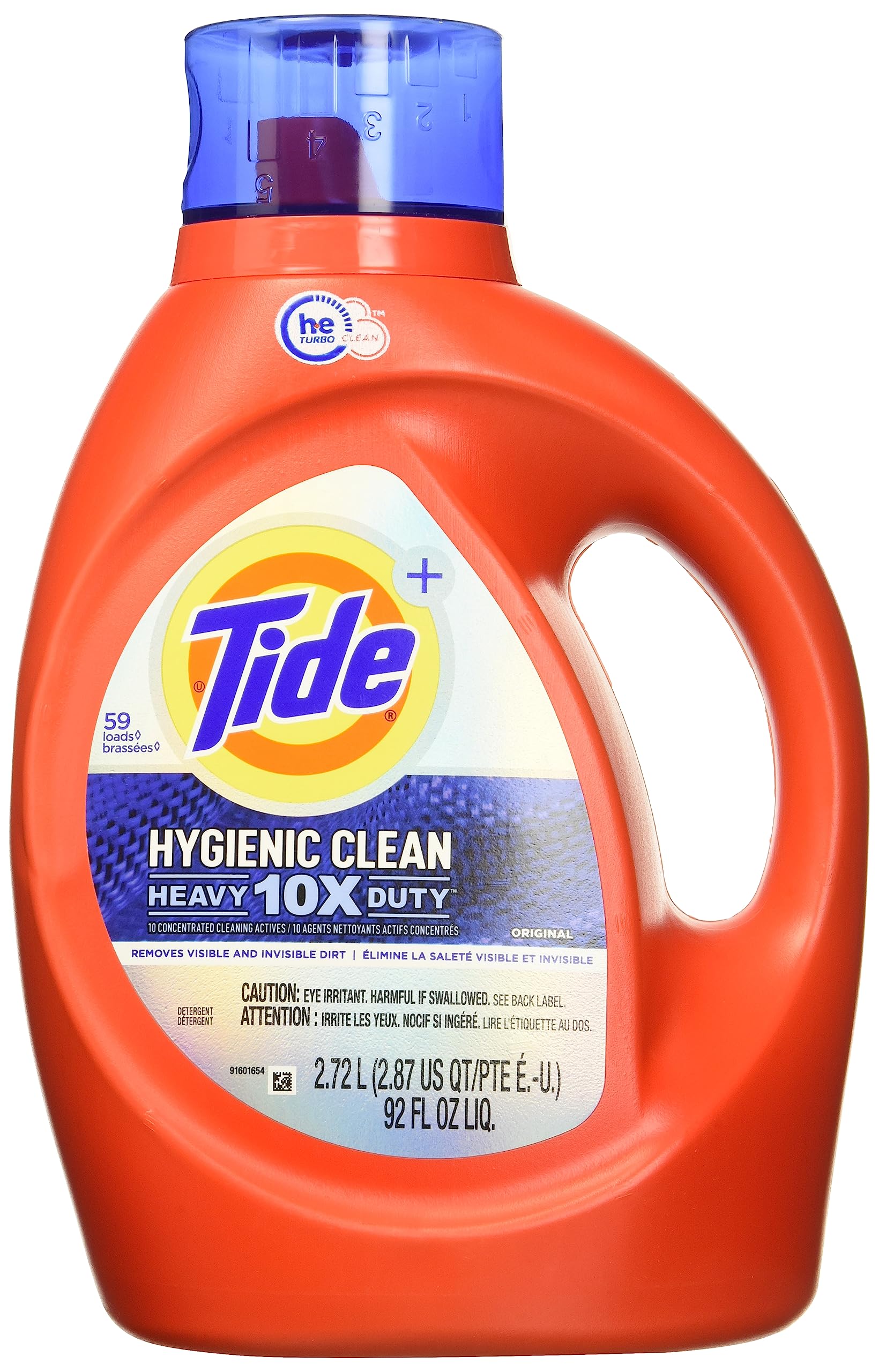 Tidehygienic clean heavy 10x duty liquid laundry detergent, original, 92 oz bottle