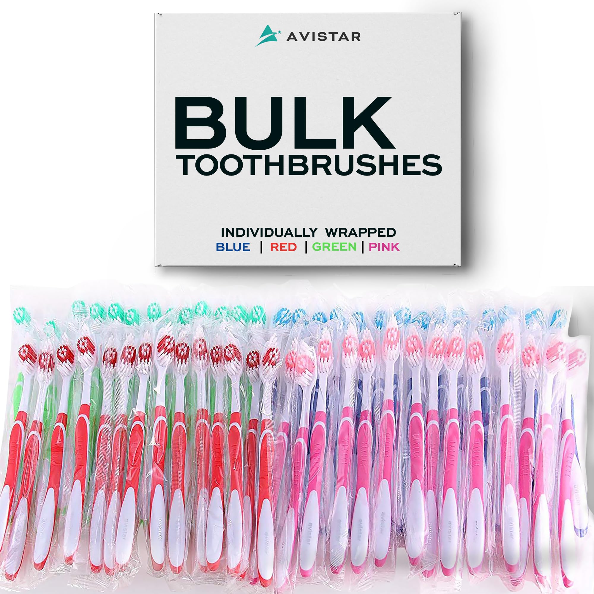 Bulk Toothbrushes Pack - 148 Individually Wrapped Toothbrushes Bulk for Travel, Hotels, AirBnB Guests, Relief Missions, and Donations - Bulk Disposable Toothbrush Pack Adults and Kids