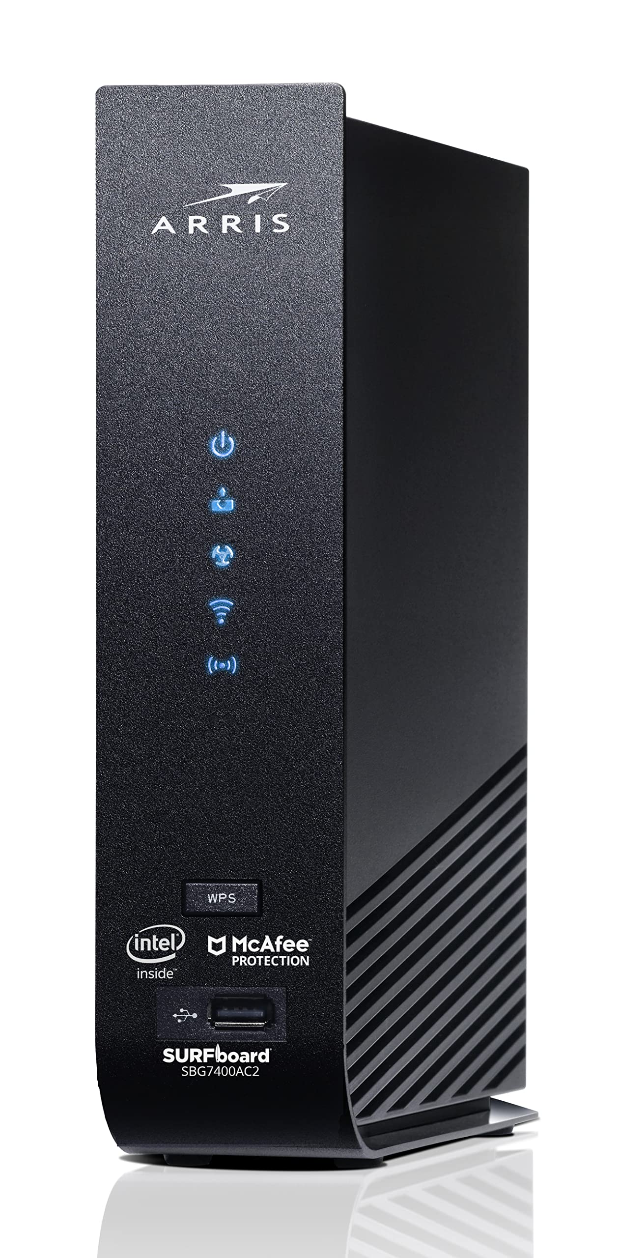 ARRIS SURFboard SBG7400AC2 DOCSIS 3.0 Cable Modem & AC2350 Wi-Fi Router | Approved for Comcast Xfinity, Cox, Charter Spectrum & more | Four 1 Gbps Ports | 800 Mbps Max Internet Speeds 2 Year Warranty