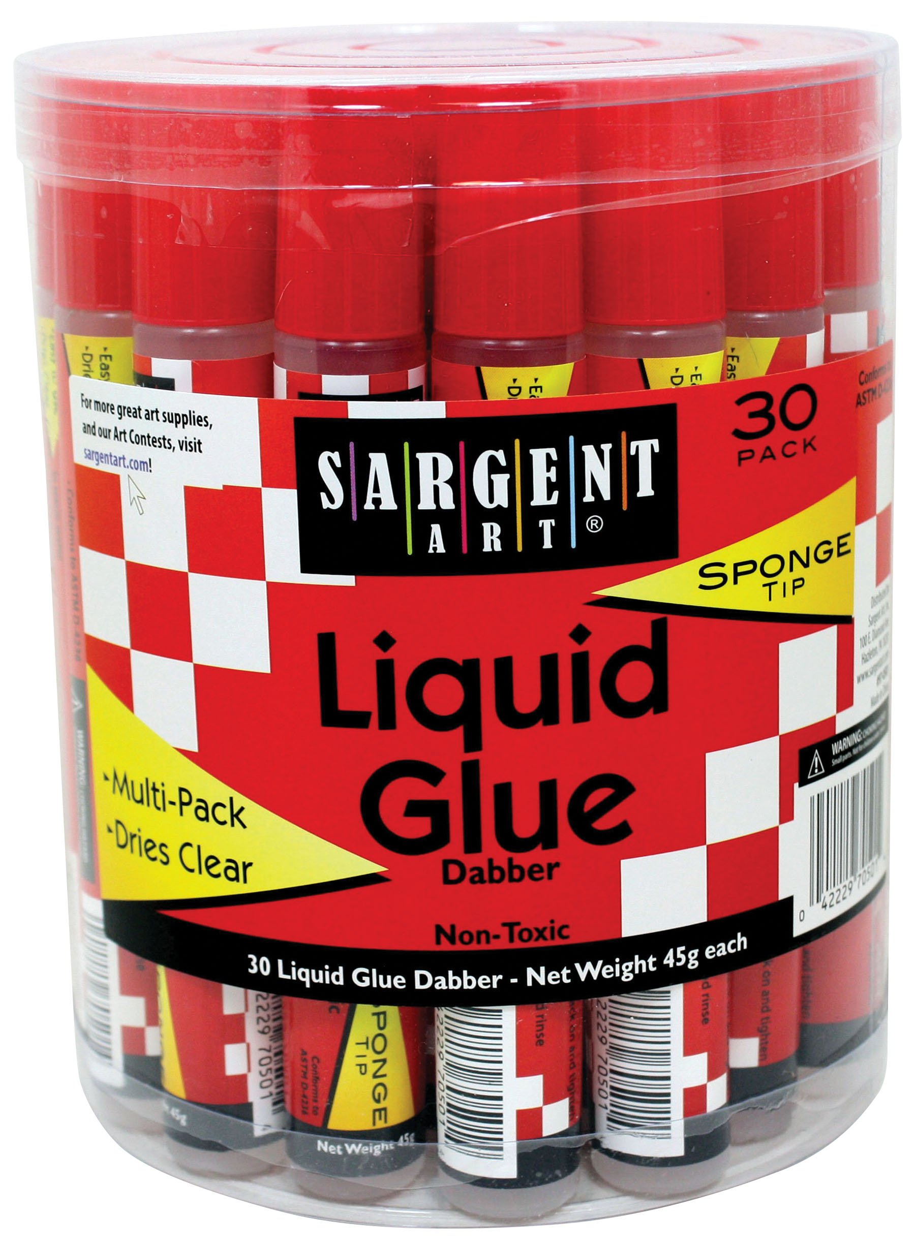 Sargent Art 97-0501 30ct Liquid Glue Dabber Bucket Pack, Red