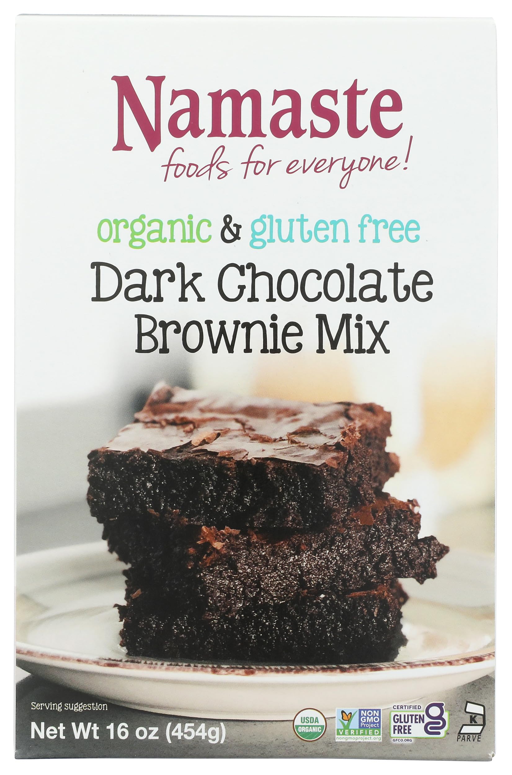 Namaste Foods Gluten Free Organic Dark Chocolate Brownie Mix, 16 oz