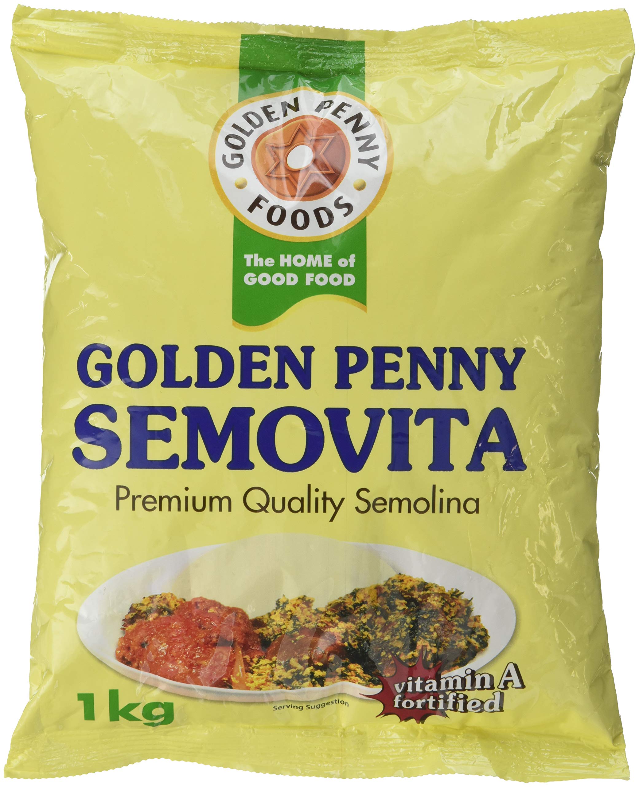 Golden Penny Semovita 1kg (2.2lbs).Fortified with Vitamin A