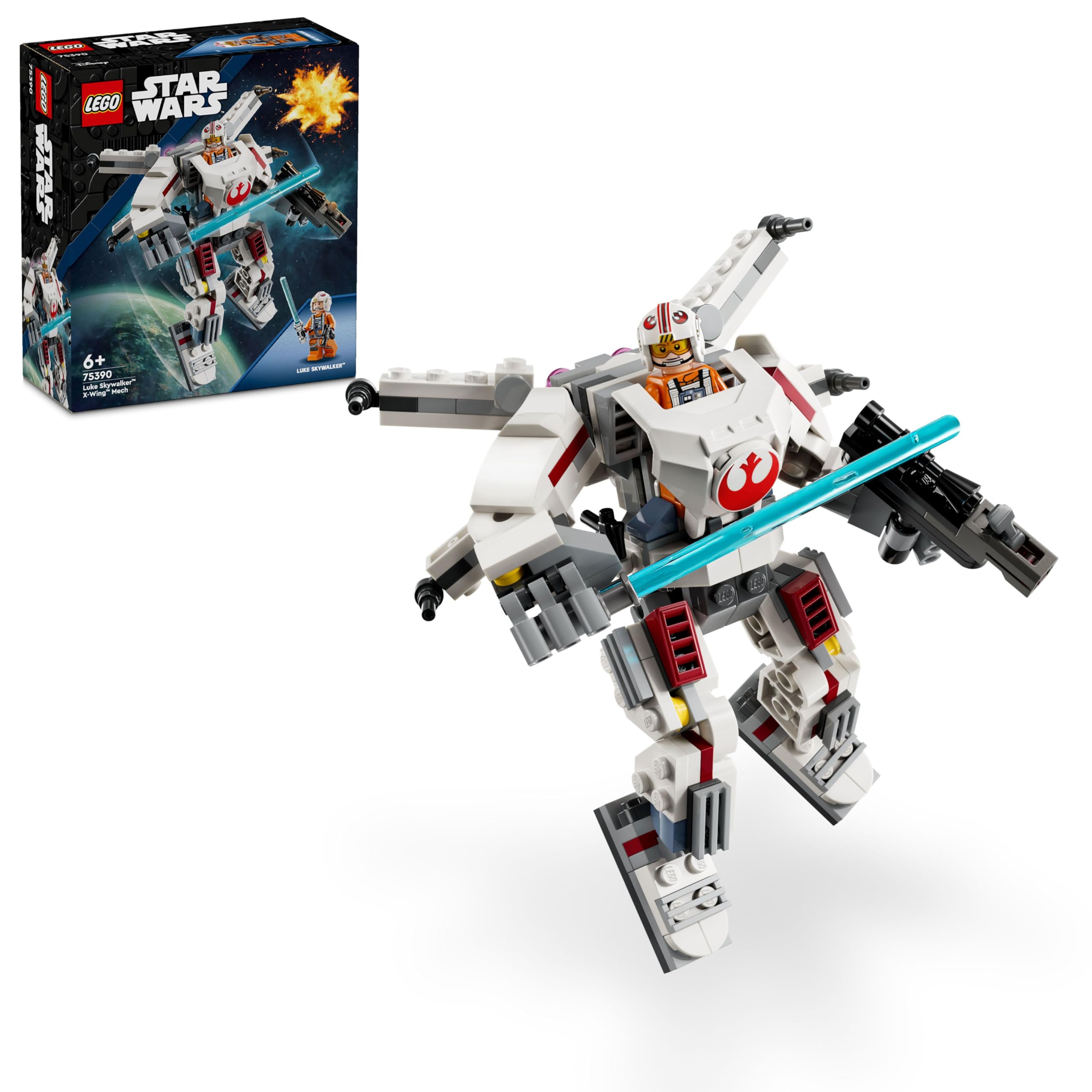 LEGO Star Wars Luke Skywalker X-Wing Mech Set 75390 Building Blocks Toys for 6+ Gift for Boys and Girls