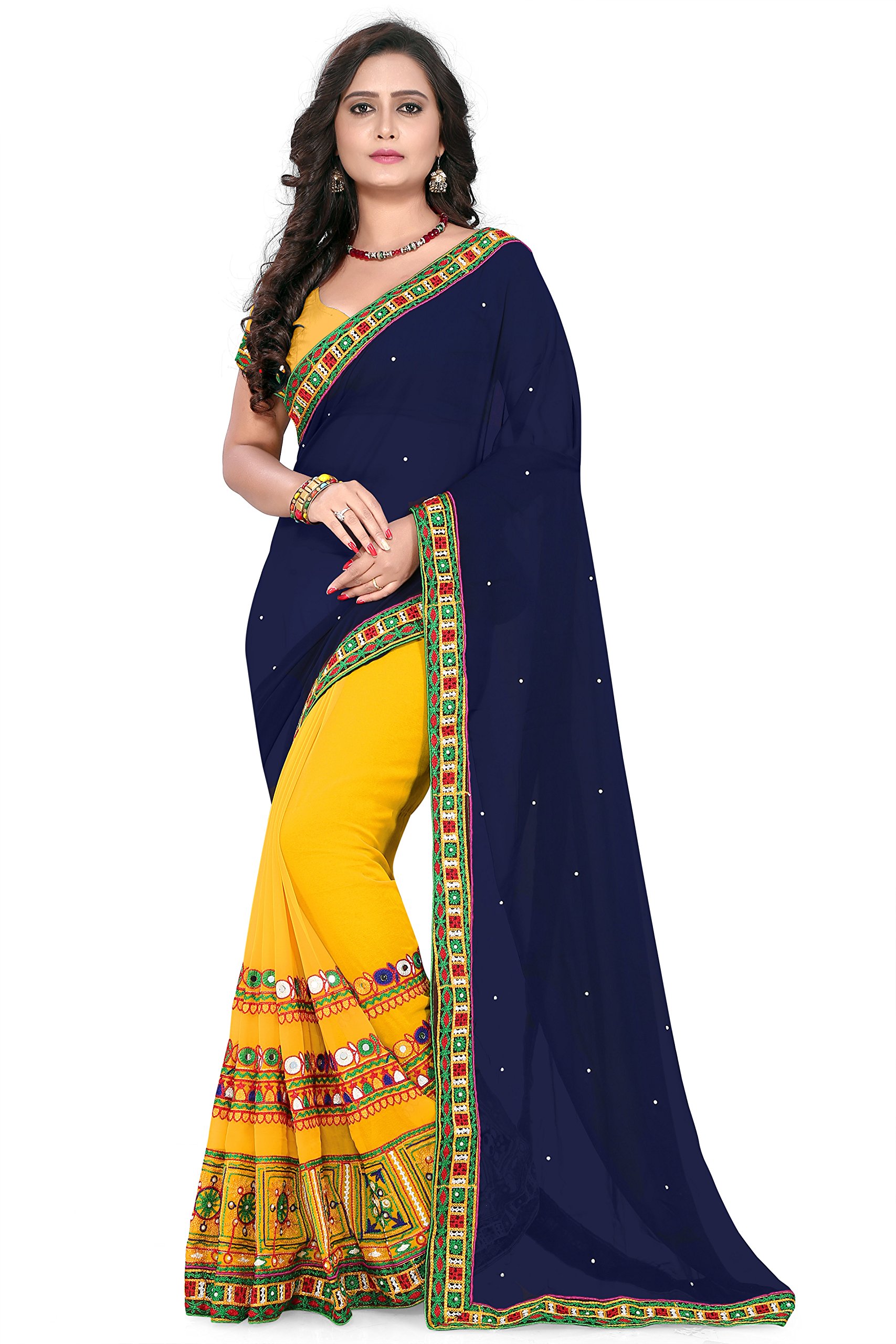 Arriva Fab Georgette Saree with Blouse Piece