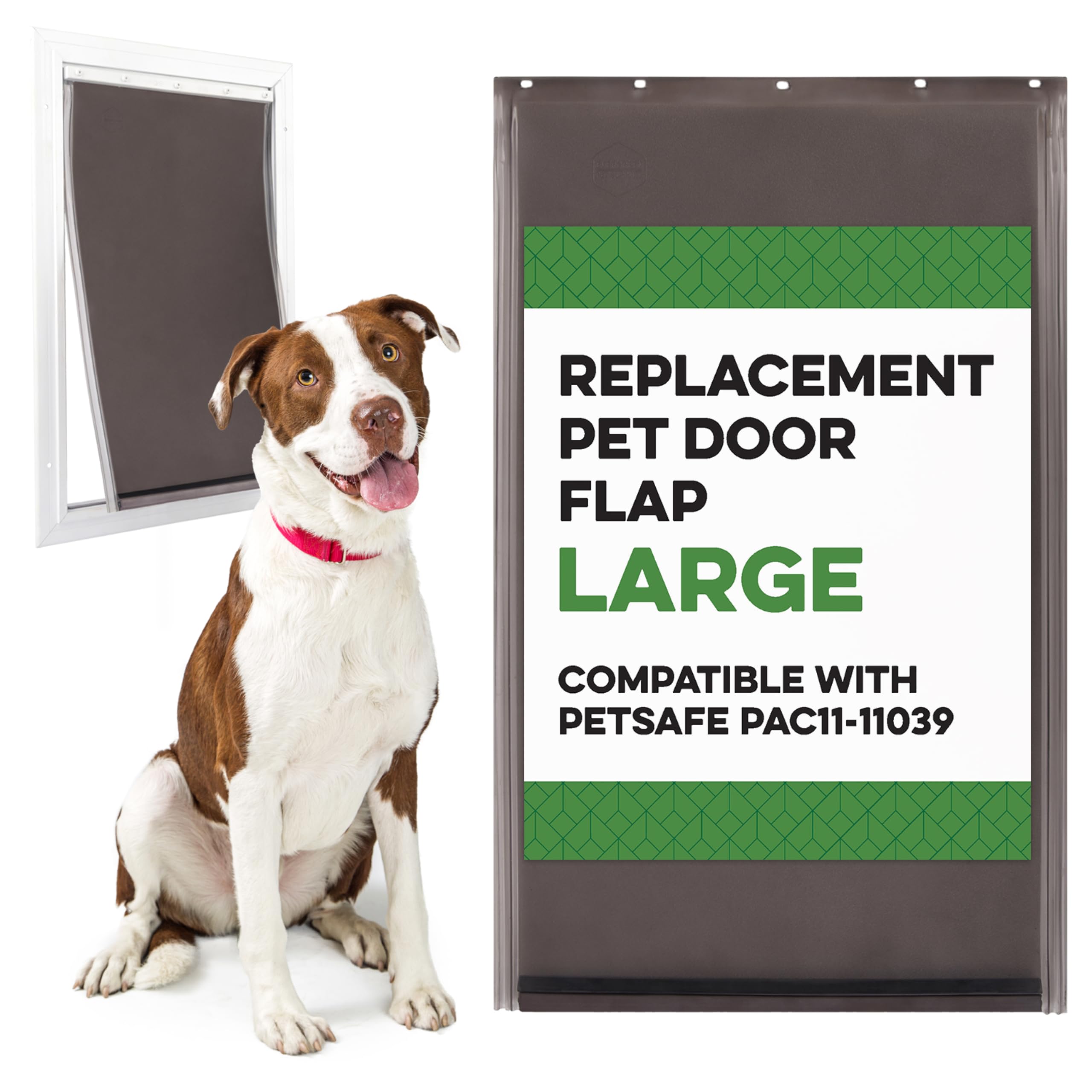 Evergreen Pet SuppliesLarge Replacement Dog Door Flap - Fits Petsafe Freedom PAC11-11039 - Flexible Doggy Door Flap for Small, Medium, and Large Dogs and Cats - Weather Resistant and Easy to Install