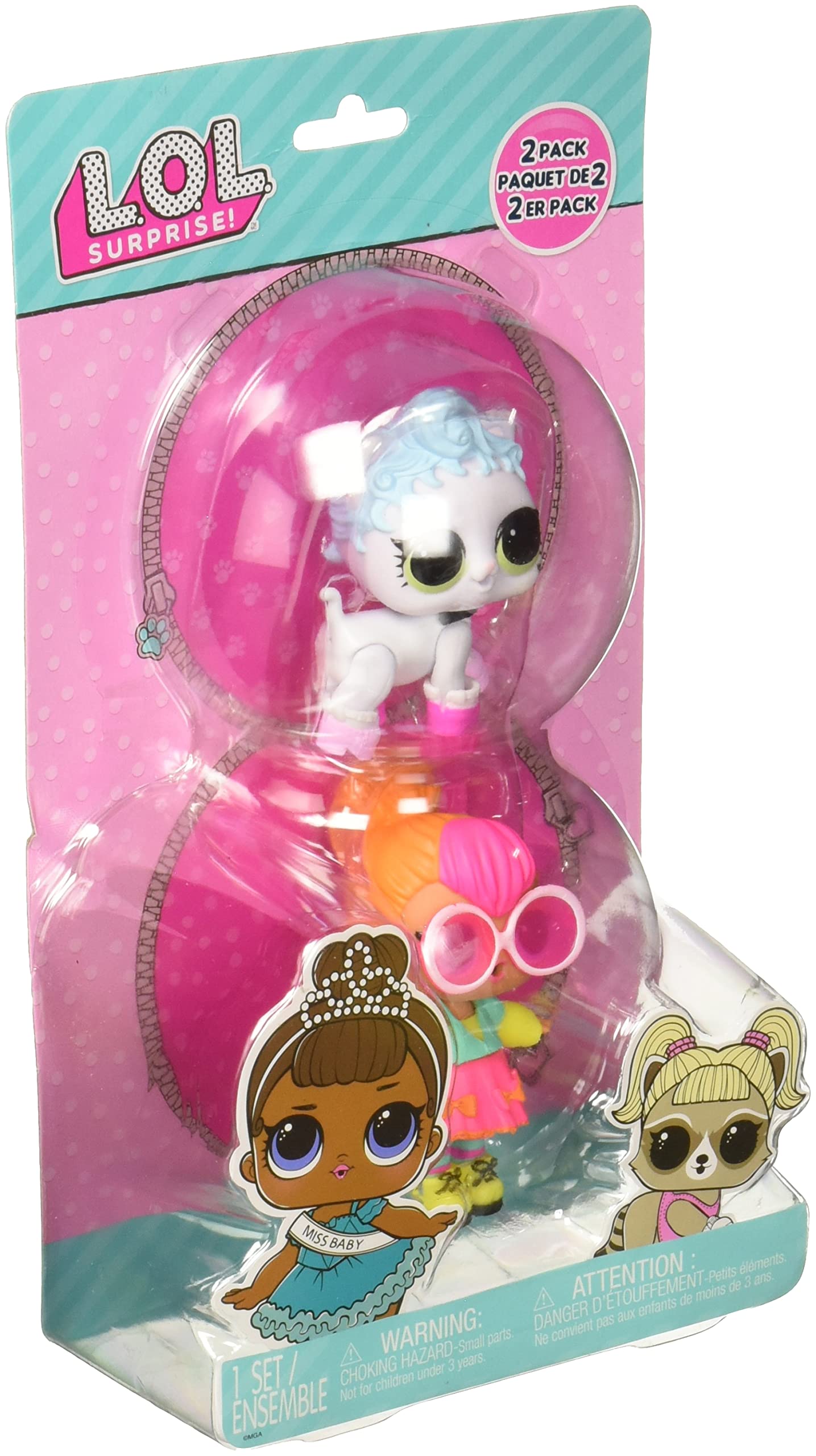 L.O.L. Surprise!LOL SurpriseTot + Pet - Neon Q.T. + Royal Kitty-Cat Cute Llittle collectible Toys Doll For Girls