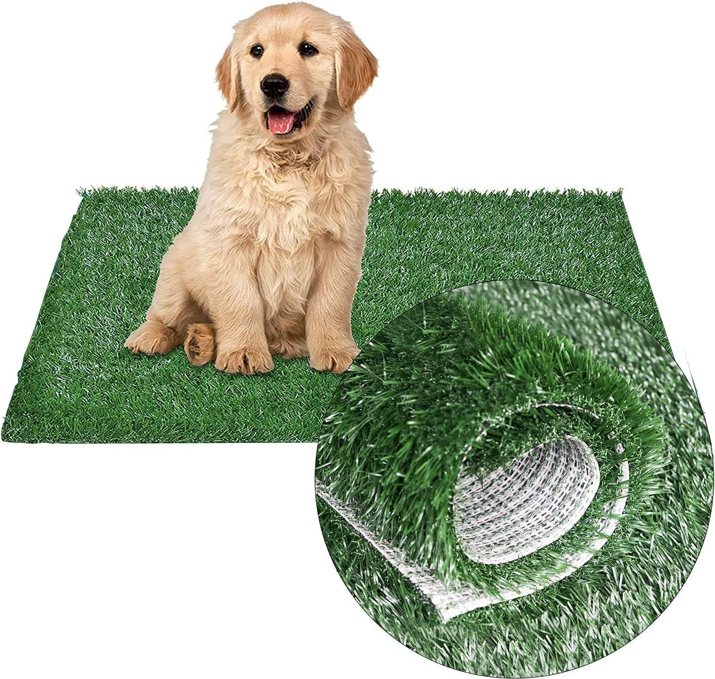 Mumoo Bear Dog Artificial Grass Mats, Pet Pee Fake Grass for Potty Training, Perfect for Indoor Outdoor Use (35.5 x 46 cm)