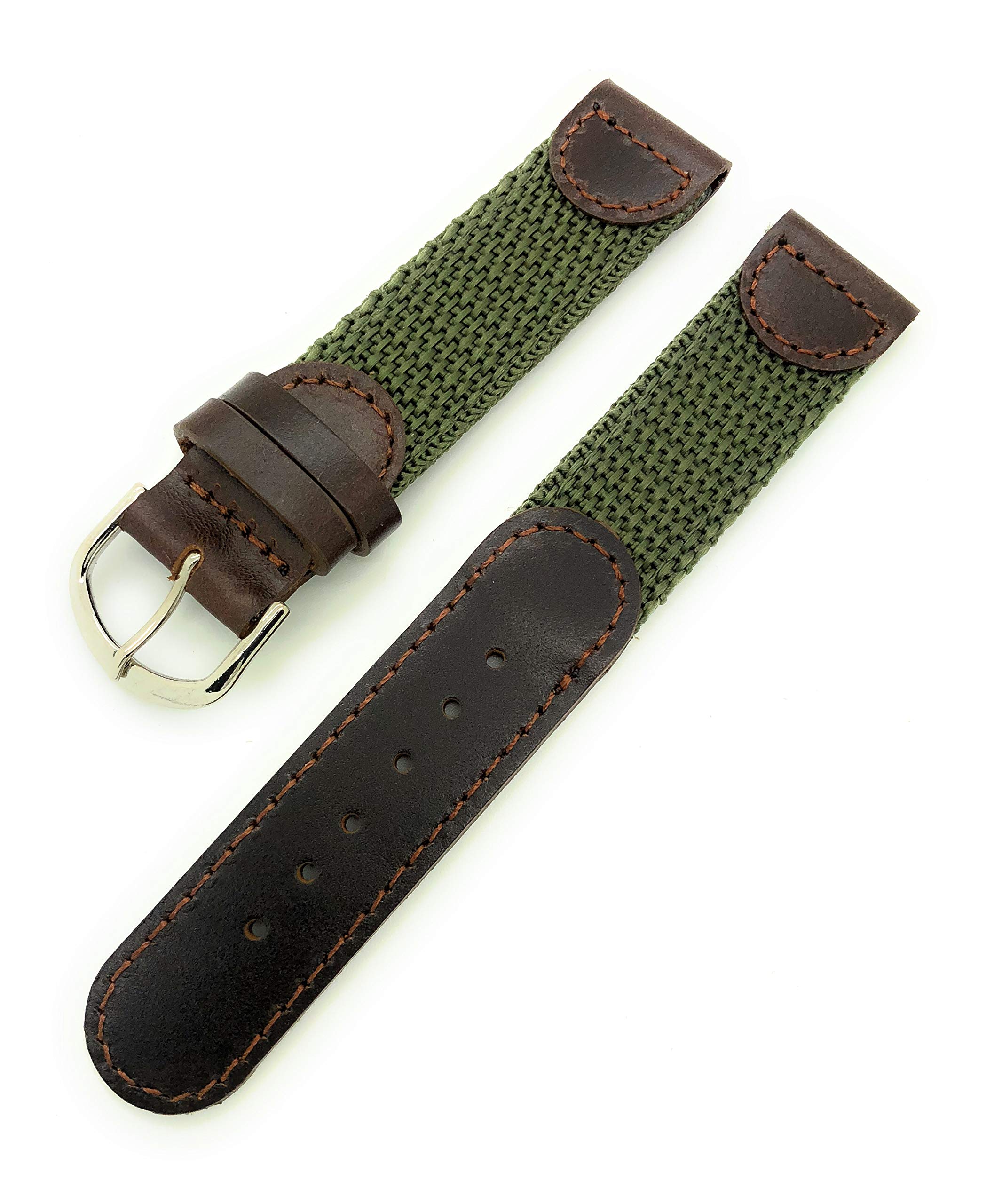 Canvas Watch Bands20mm Canvas Nylon Leather Watch Band Swiss Army Style