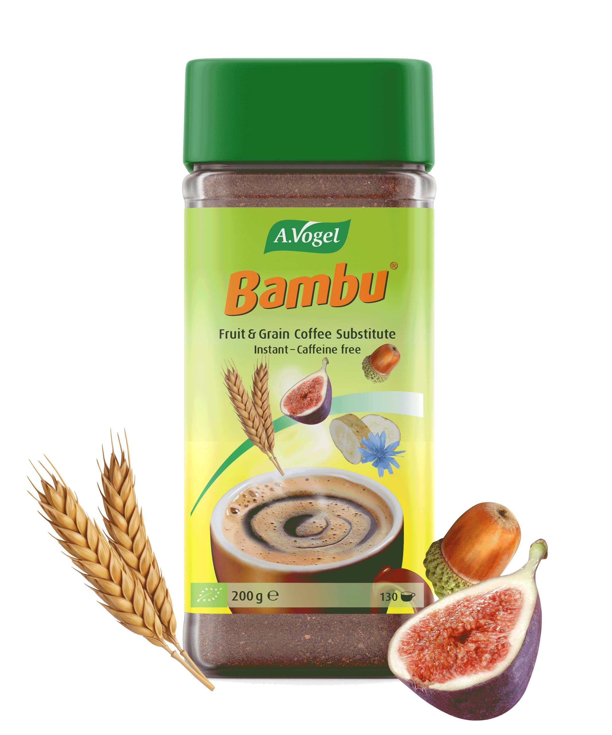 A.Vogel Bambu Fruit & Grain Coffee Substitute | Caffeine-free | Organically Grown Natural Ingredients | 130 Servings | 200g