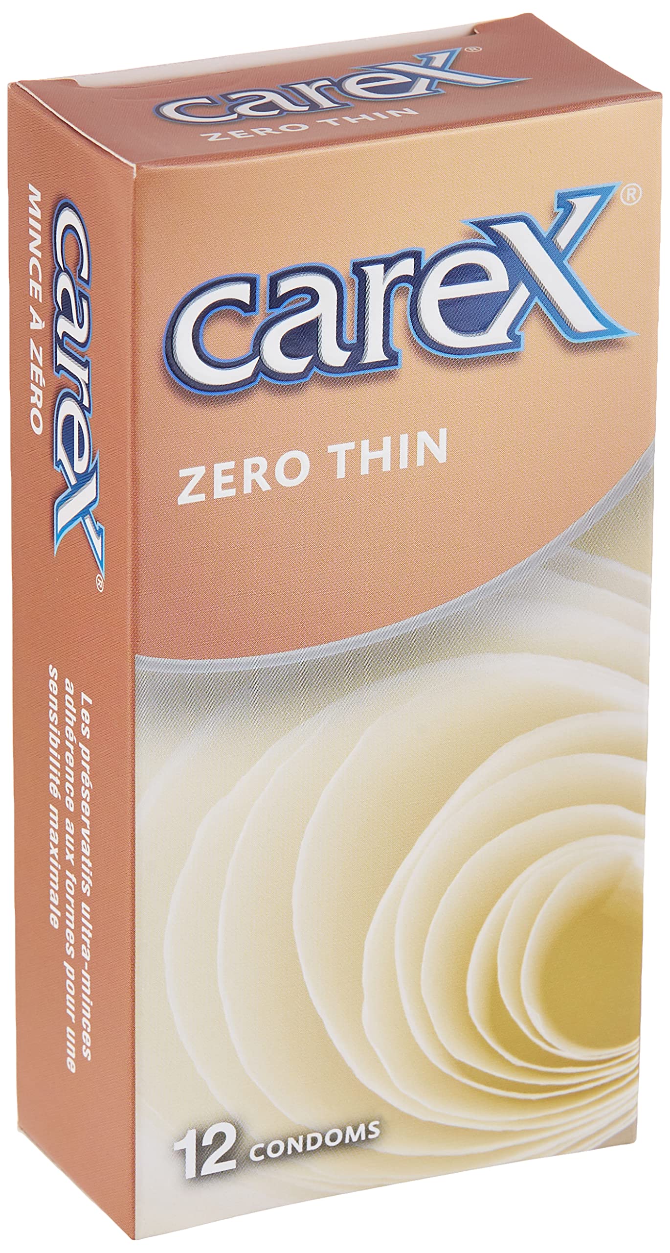 CarexZero Thin Condoms | Ultra-Thin Condoms For Maximum Sensitivity | 12 Count