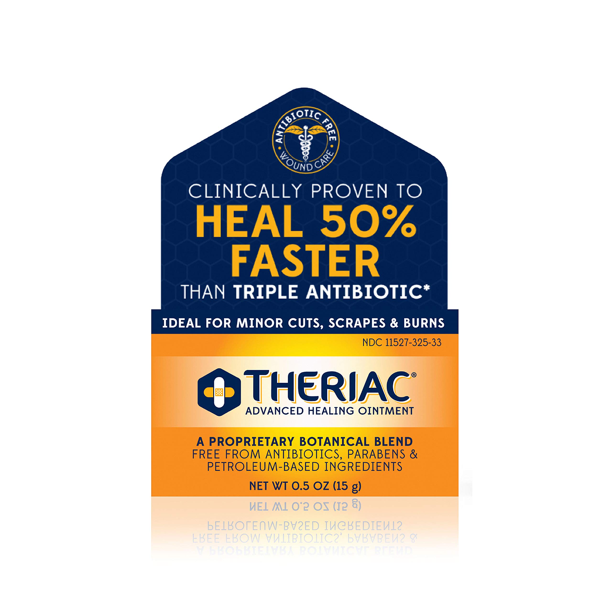 TheriacAdvanced Manuka Honey Healing Ointment – Naturally Heals 50% Faster Than Triple Antibiotic/Ideal for Minor Cuts, Scrapes, and Burns / (0.5 Oz)